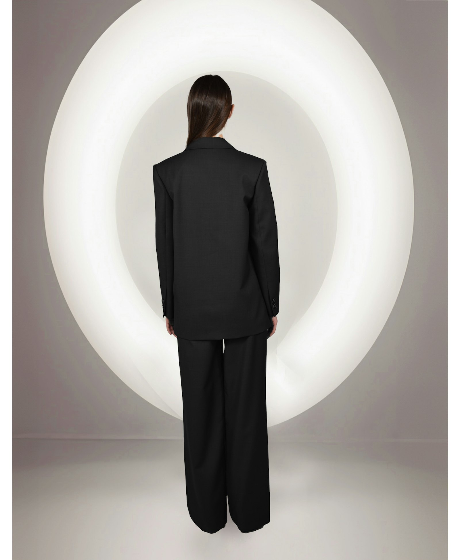 BRONTE Black Single-Breasted Jacket with Cut-Out Detail made by MAET