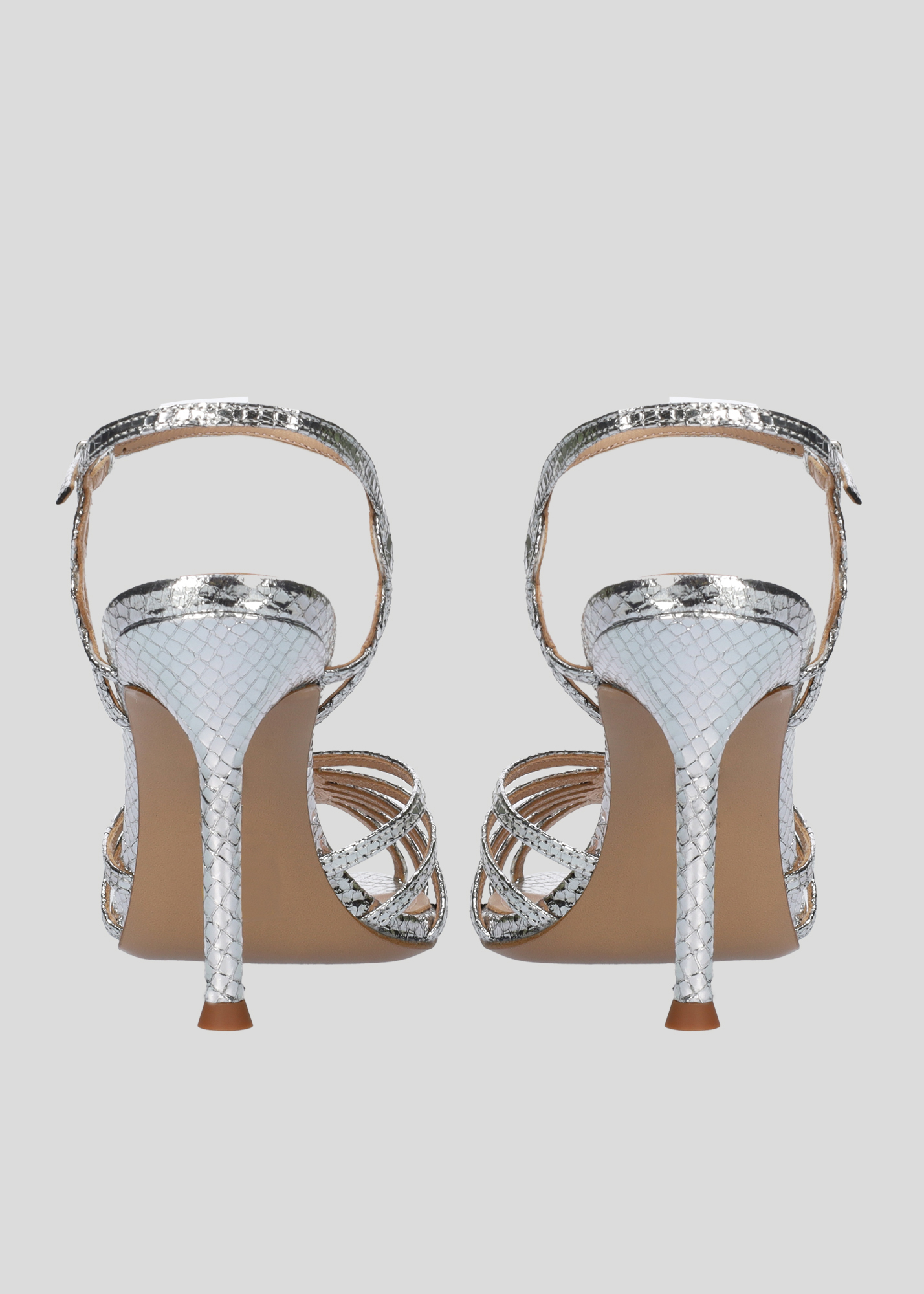 Shop Lola Cruz Shoes Tango Sandal 95 In Silver