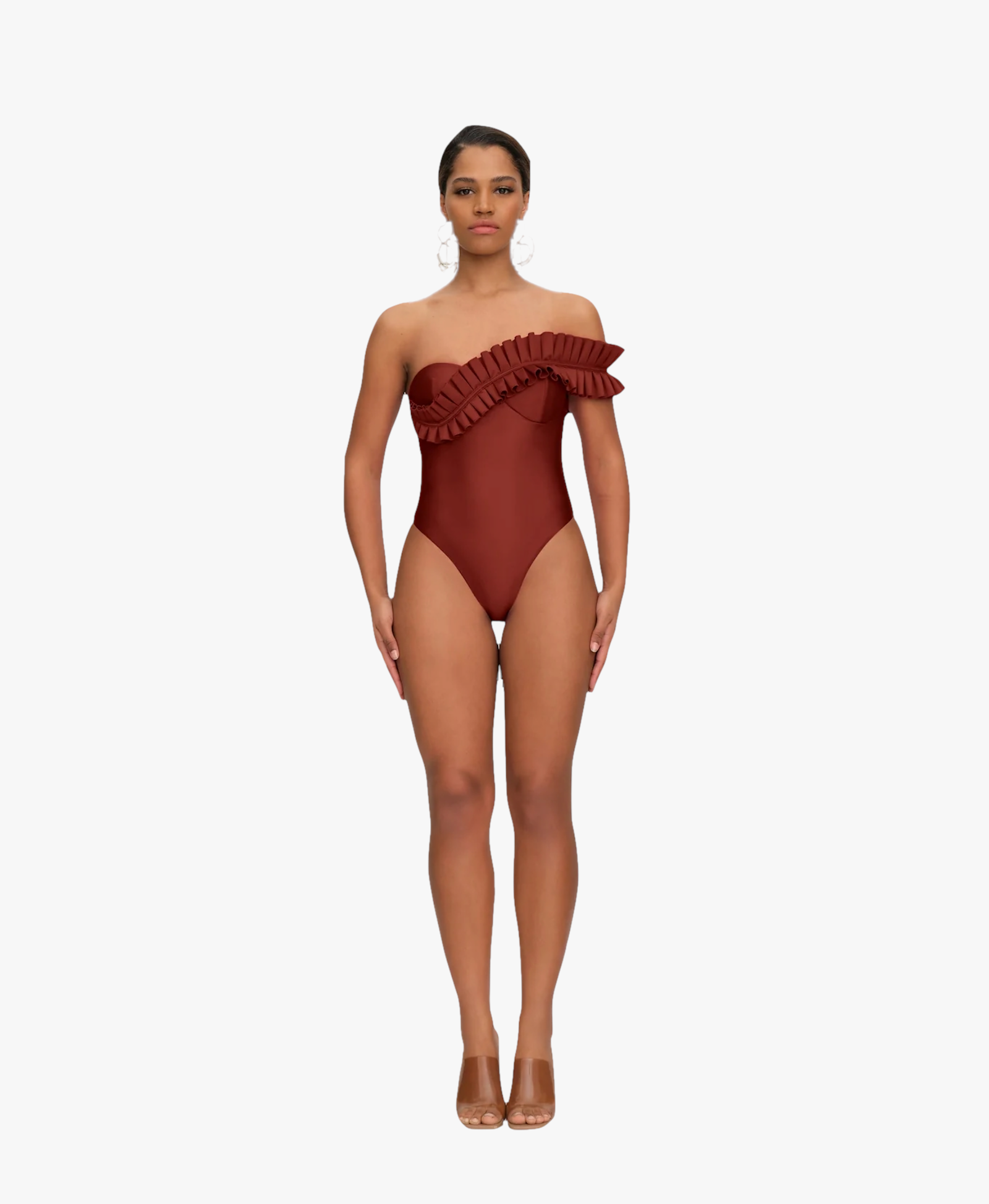 NISI ONE PIECE SWIMSUIT - CHOCOLATE made by Andrea Iyamah