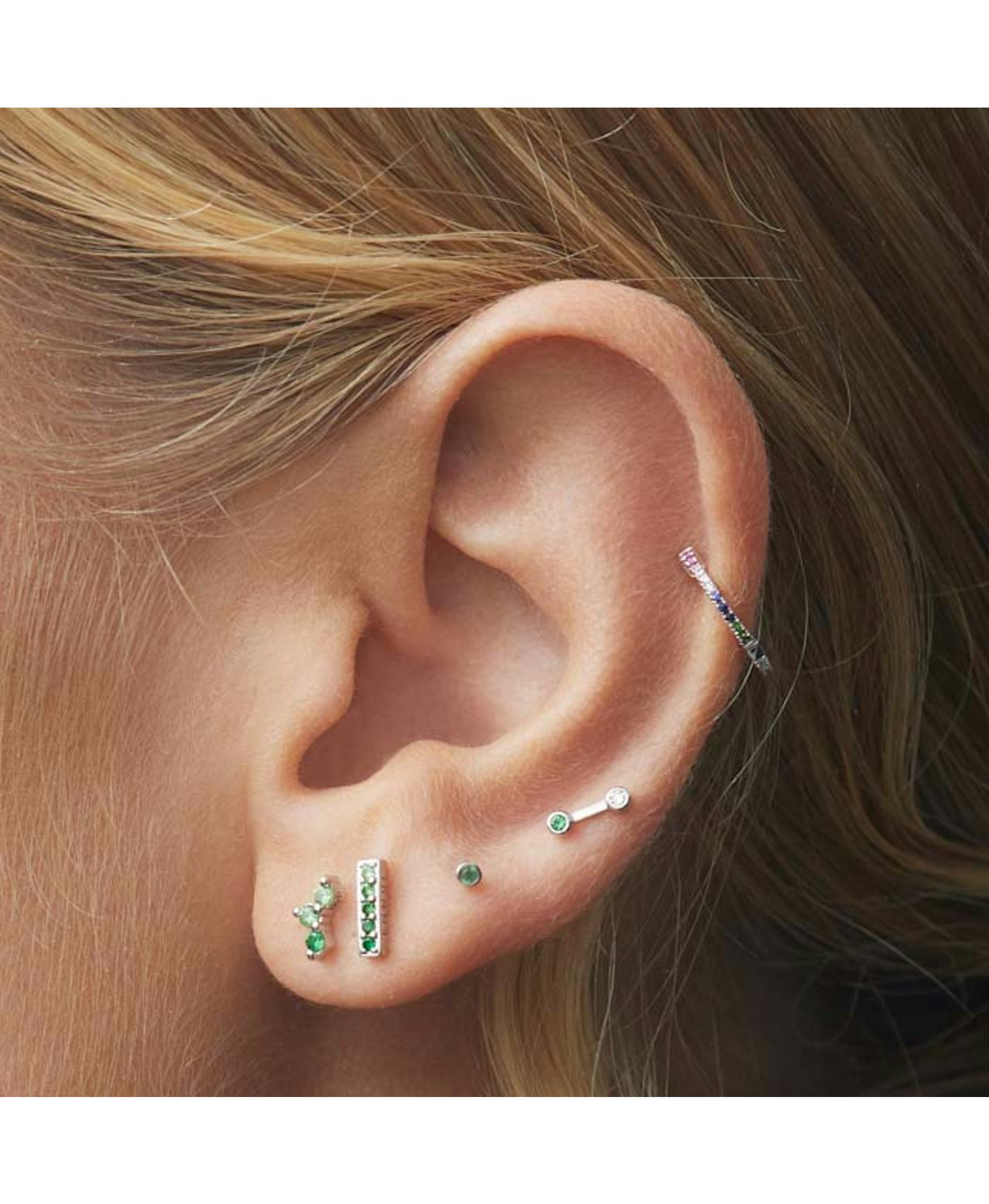 HONEY I'M HOME LABRET TSAVORITE & WHITE GOLD made by ENNUI