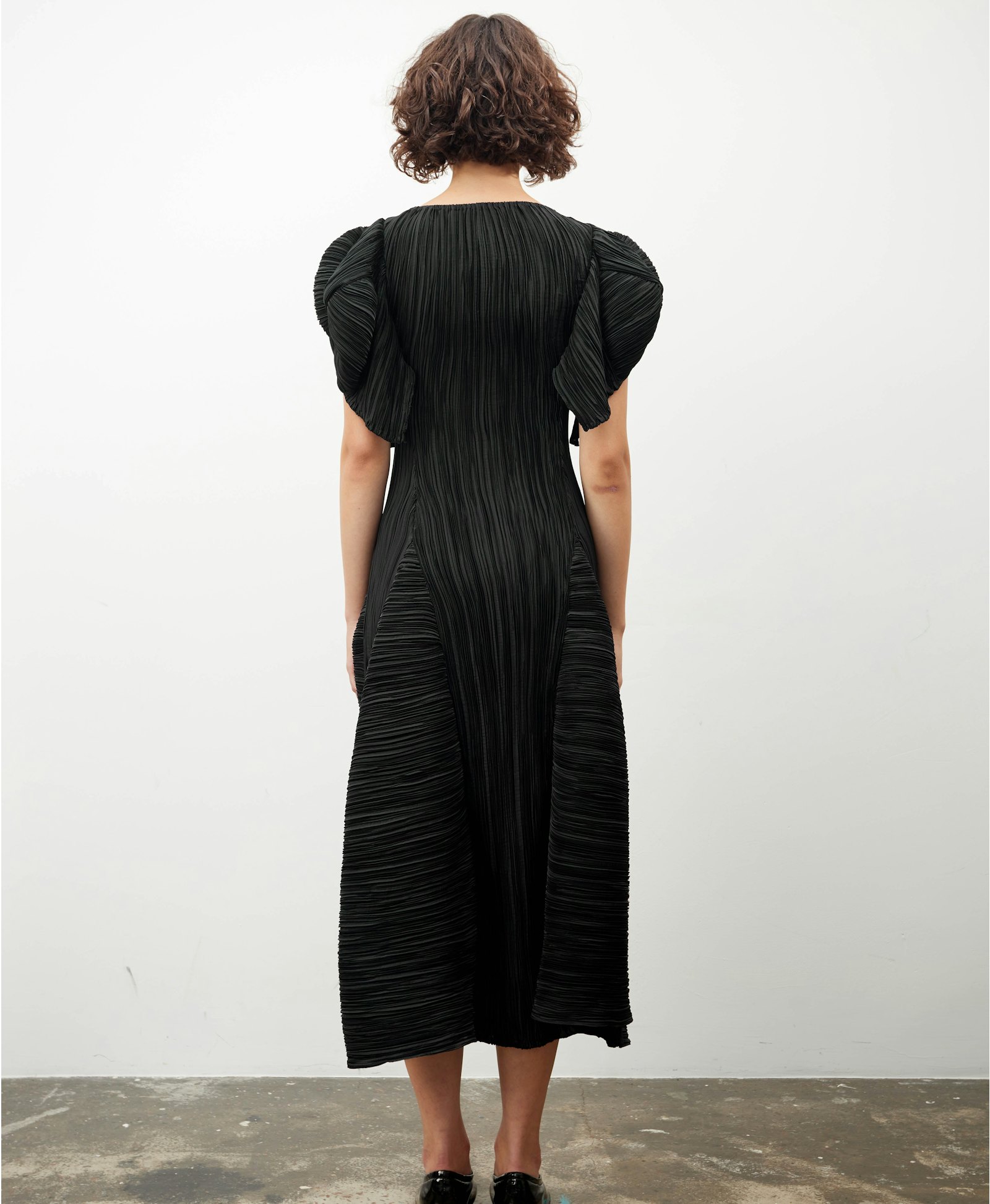 Midi pleated X-line DRESS made by Tamar Keburia