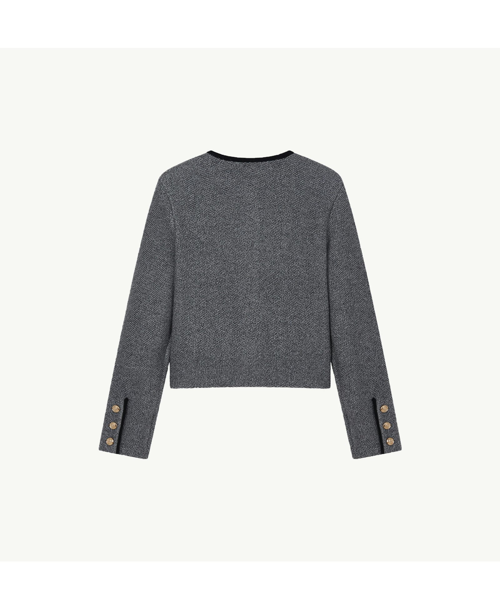 CASHMERE WOOL BLEND HERRINGBONE JACKET made by CRUSH Collection