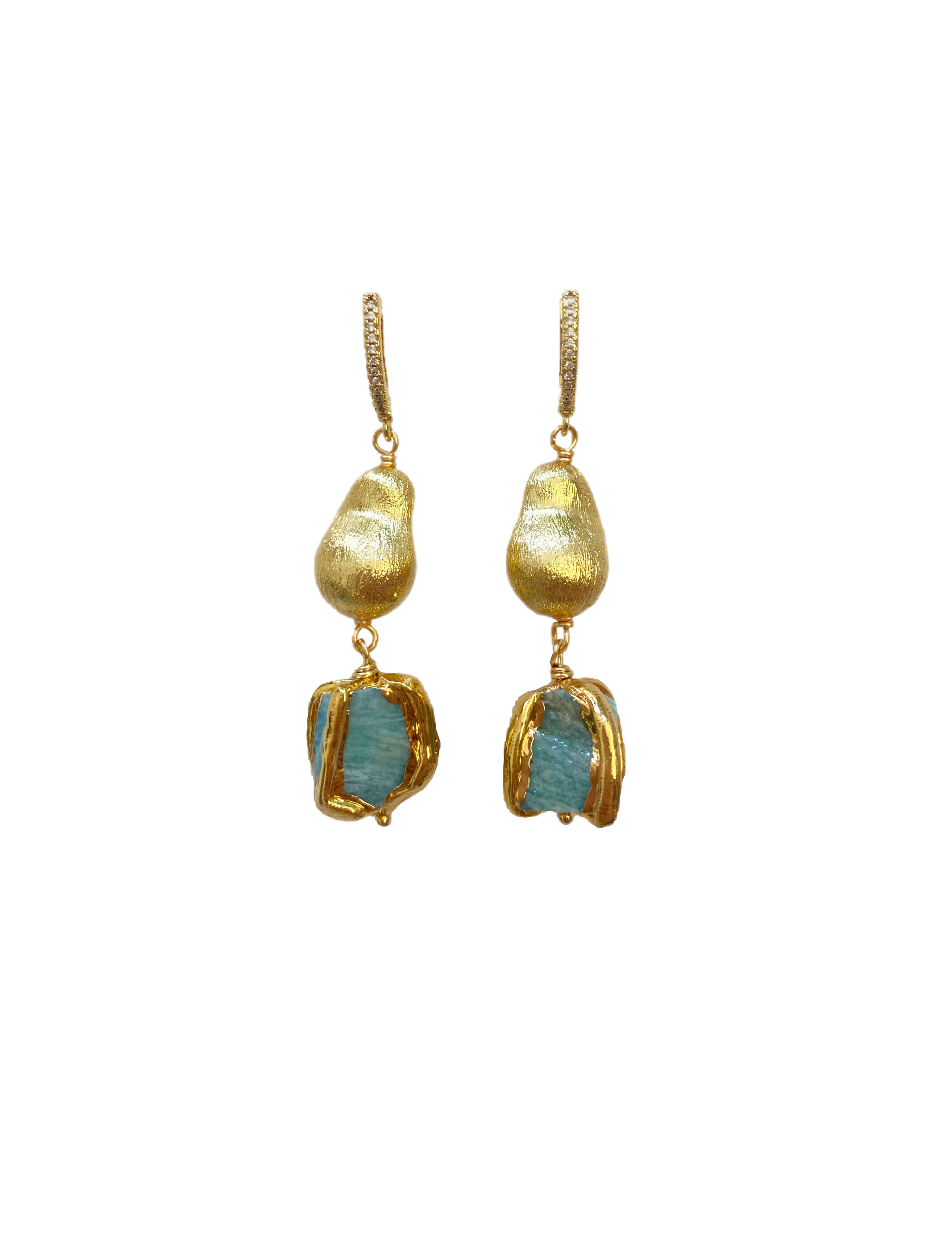 Ixiah Chameleon Earrings In Gold