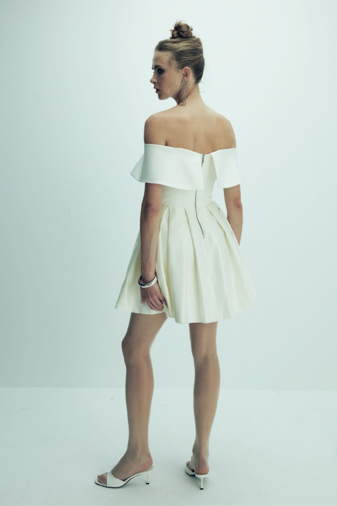 Shop Nazli Ceren Ivy Mini Dress In Vanilla Ice