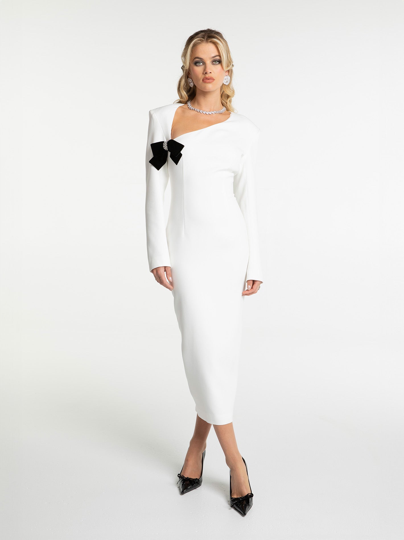 Shop Nana Jacqueline Ellie Bow Dress In White