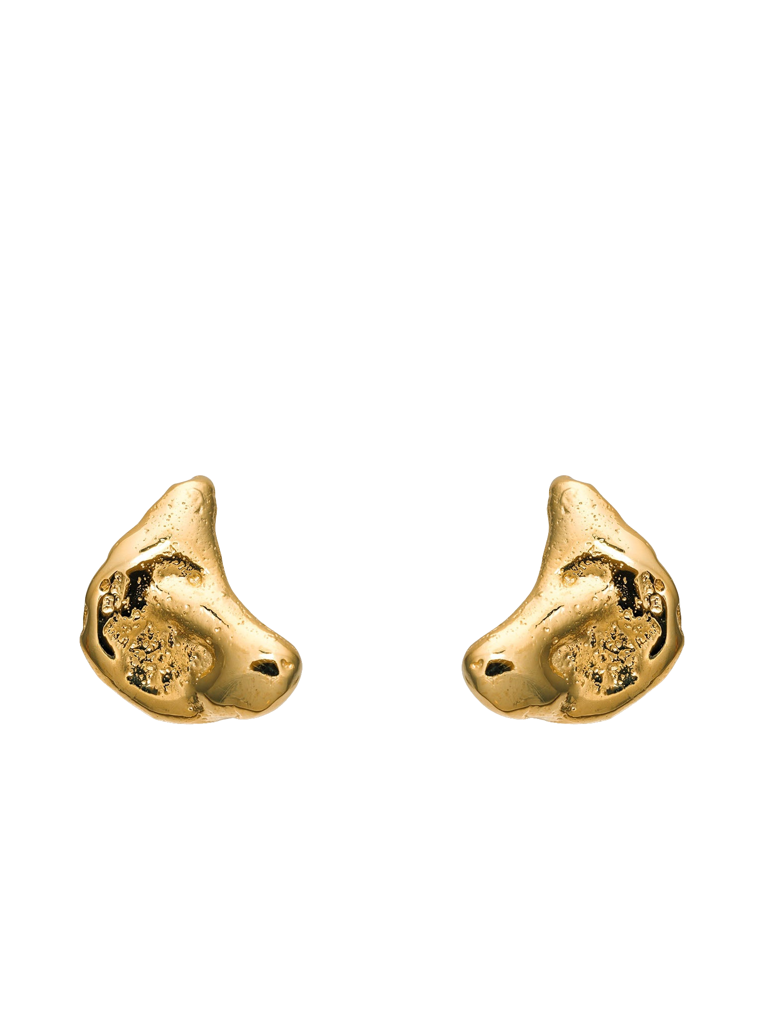 Eva Remenyi Talisman Half Moon Earrings Gold