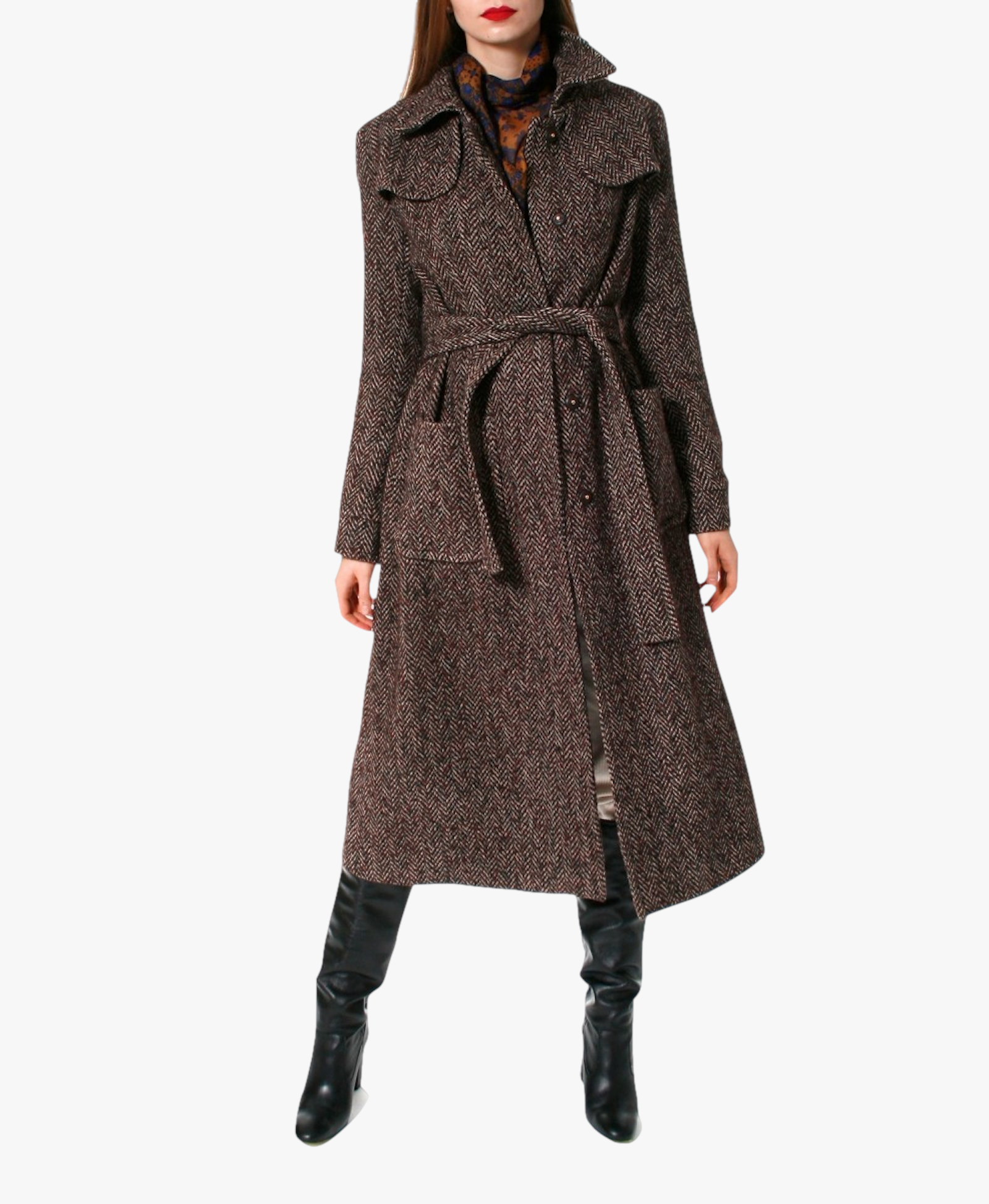 Coat Meryl Brunette in Brown made by HALEWSKI
