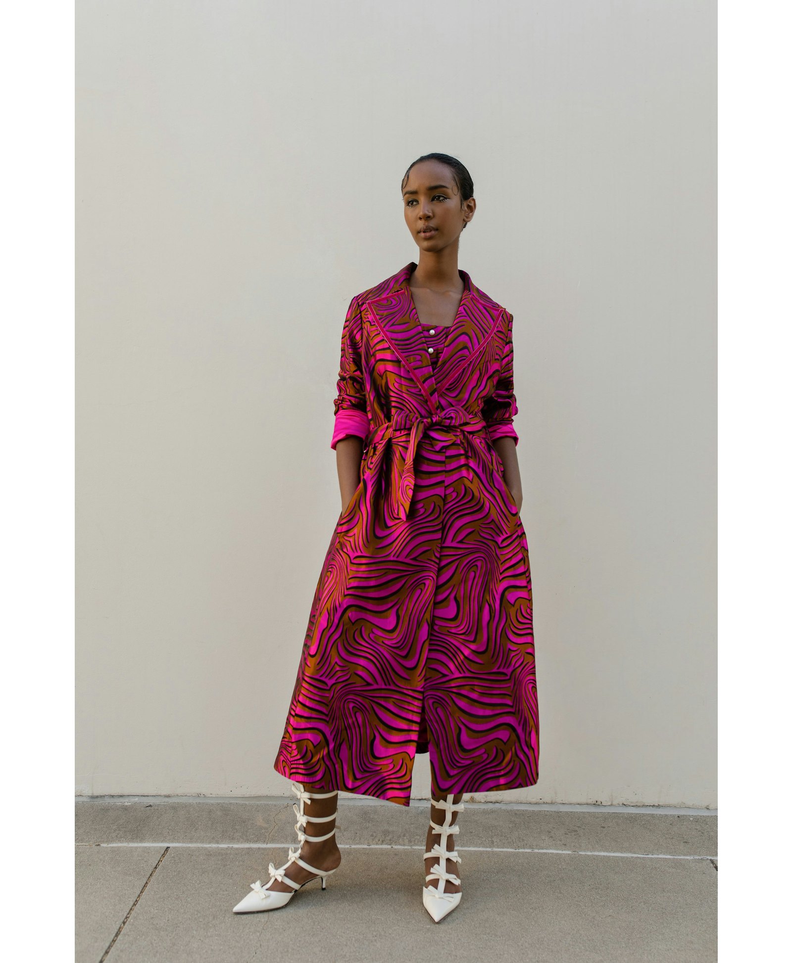 Raspberry Marilyn Coat № 23 made by ANDREEVA