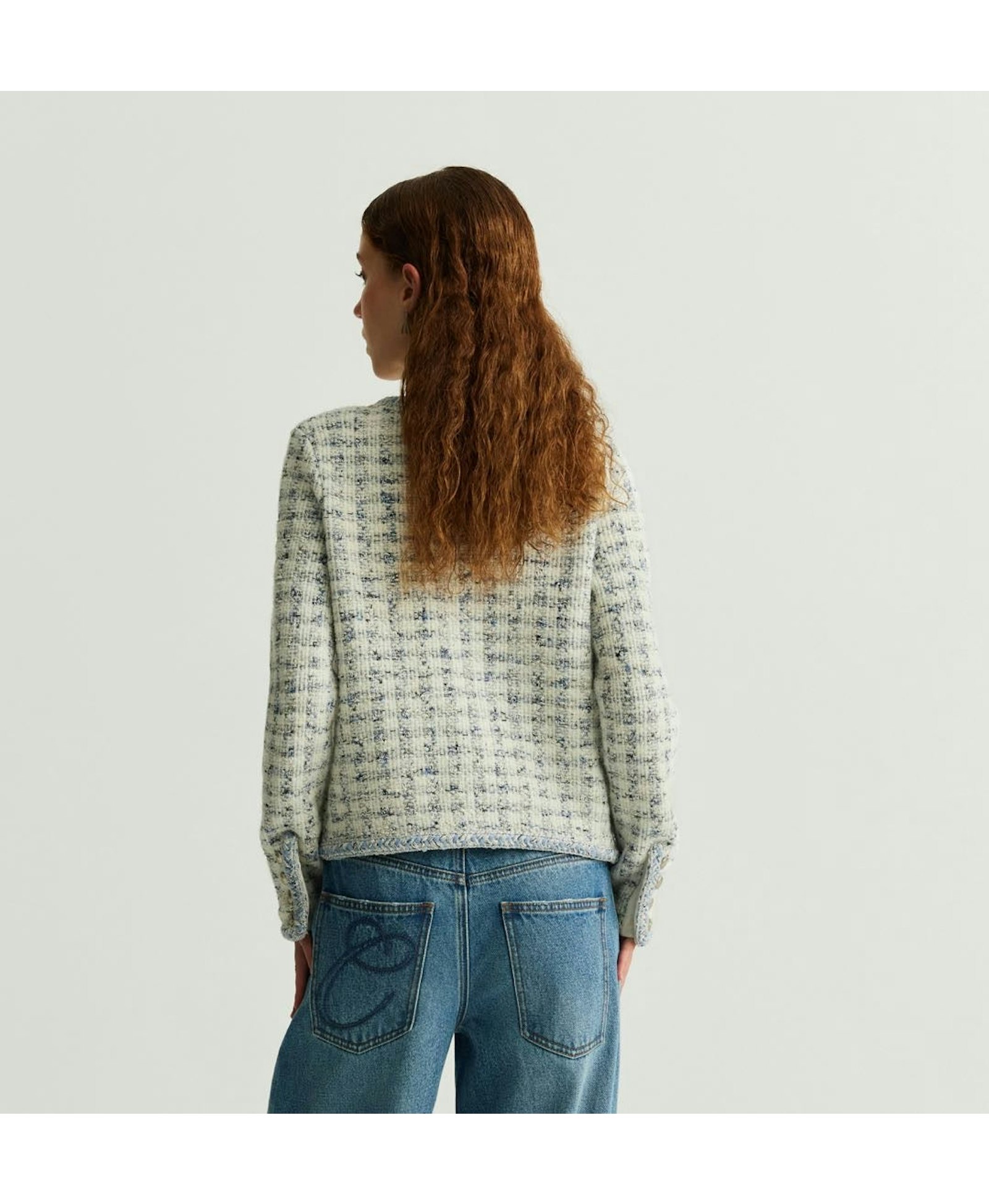 HOUNDSTOOTH CREWNECK JACKET made by CRUSH Collection