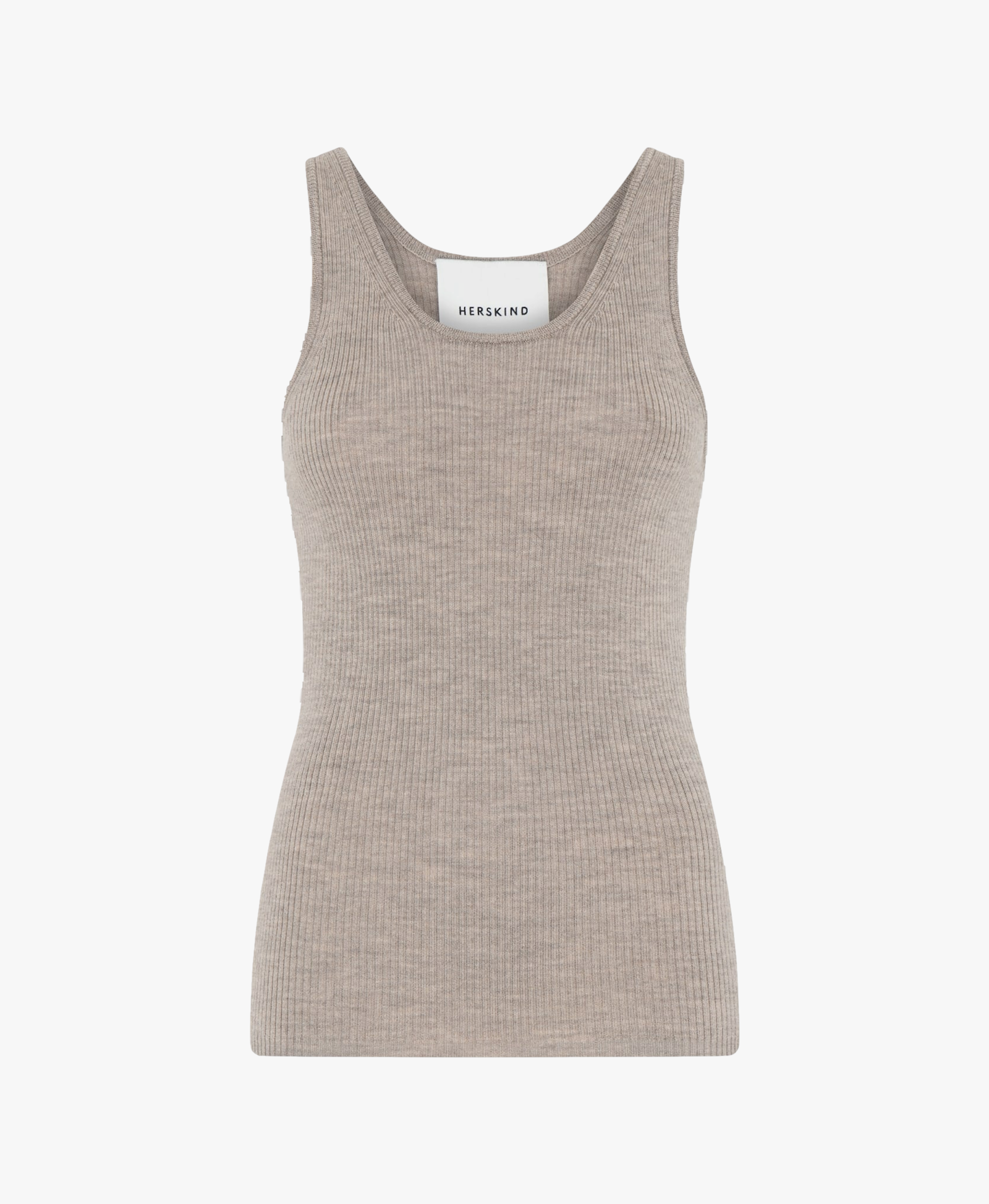 Tropea Top Merino Wool - Champagne in Beige made by HERSKIND