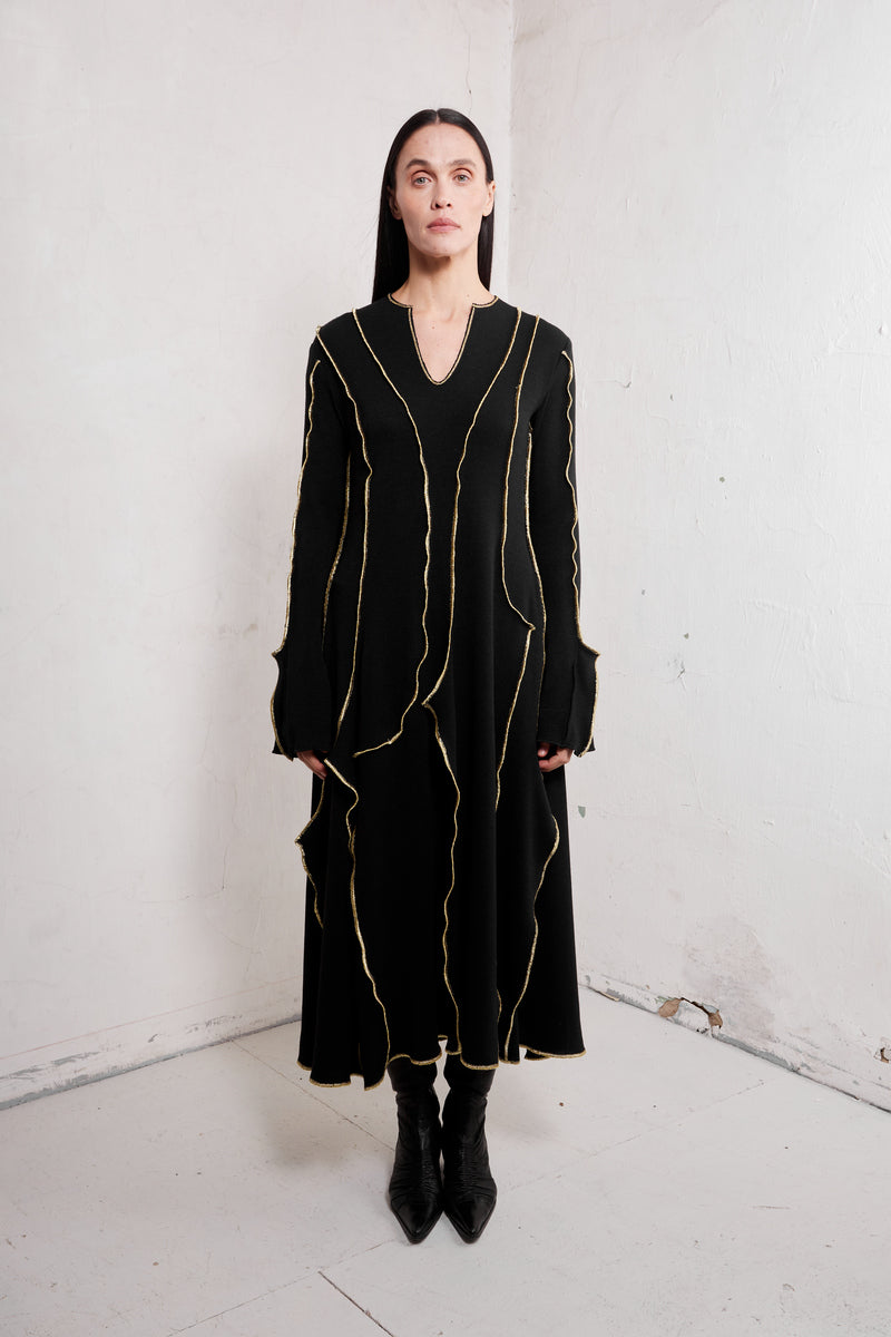 Shop Tamar Keburia Malala Dress In Black