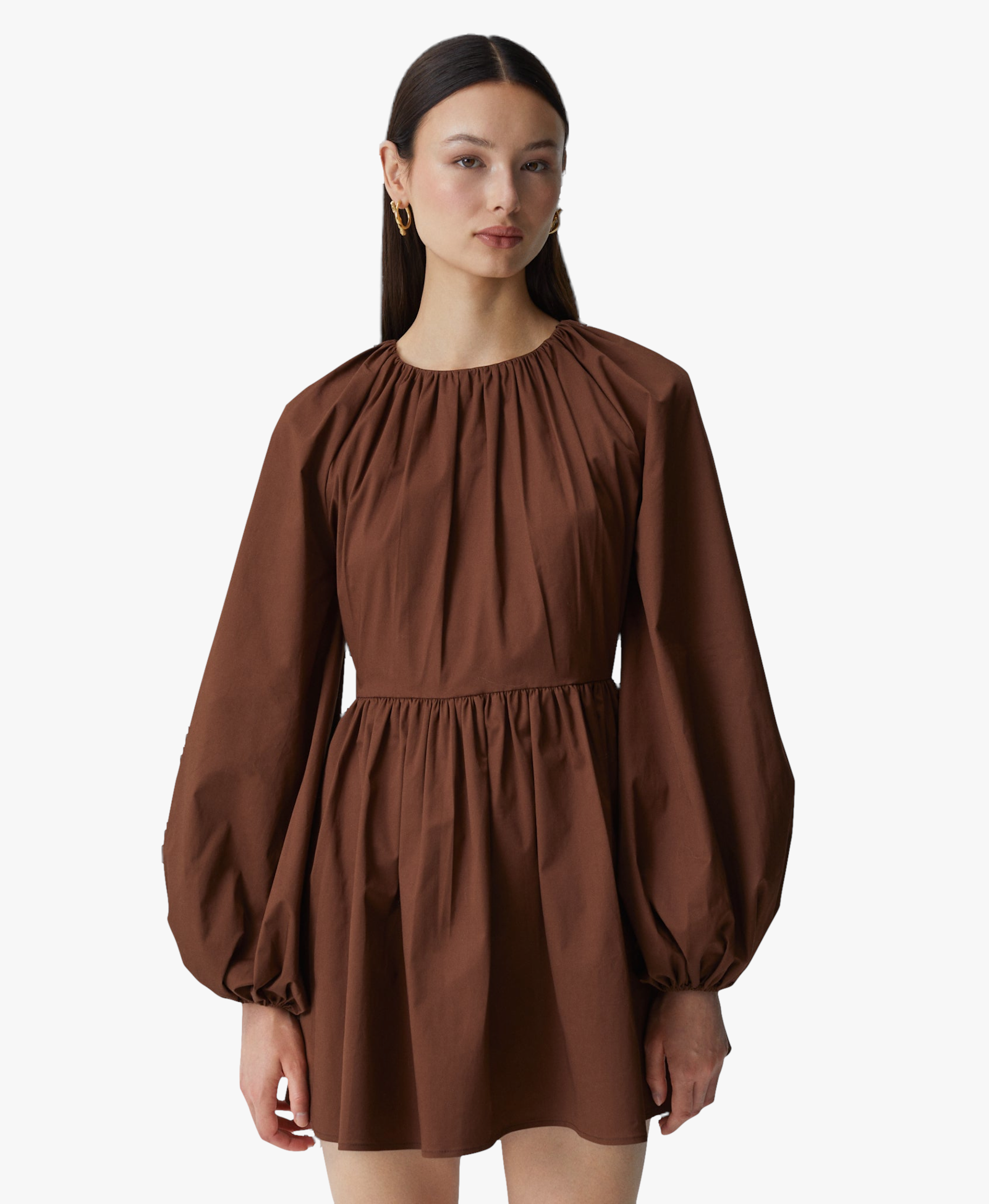 Mila Dress in Brown made by AÉRYNE