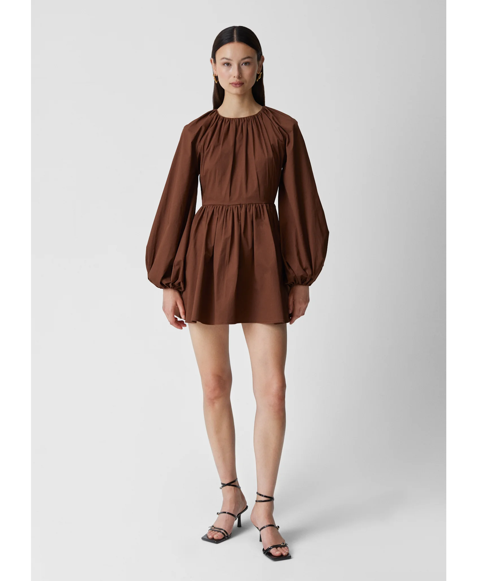 Mila Dress in Brown made by AÉRYNE