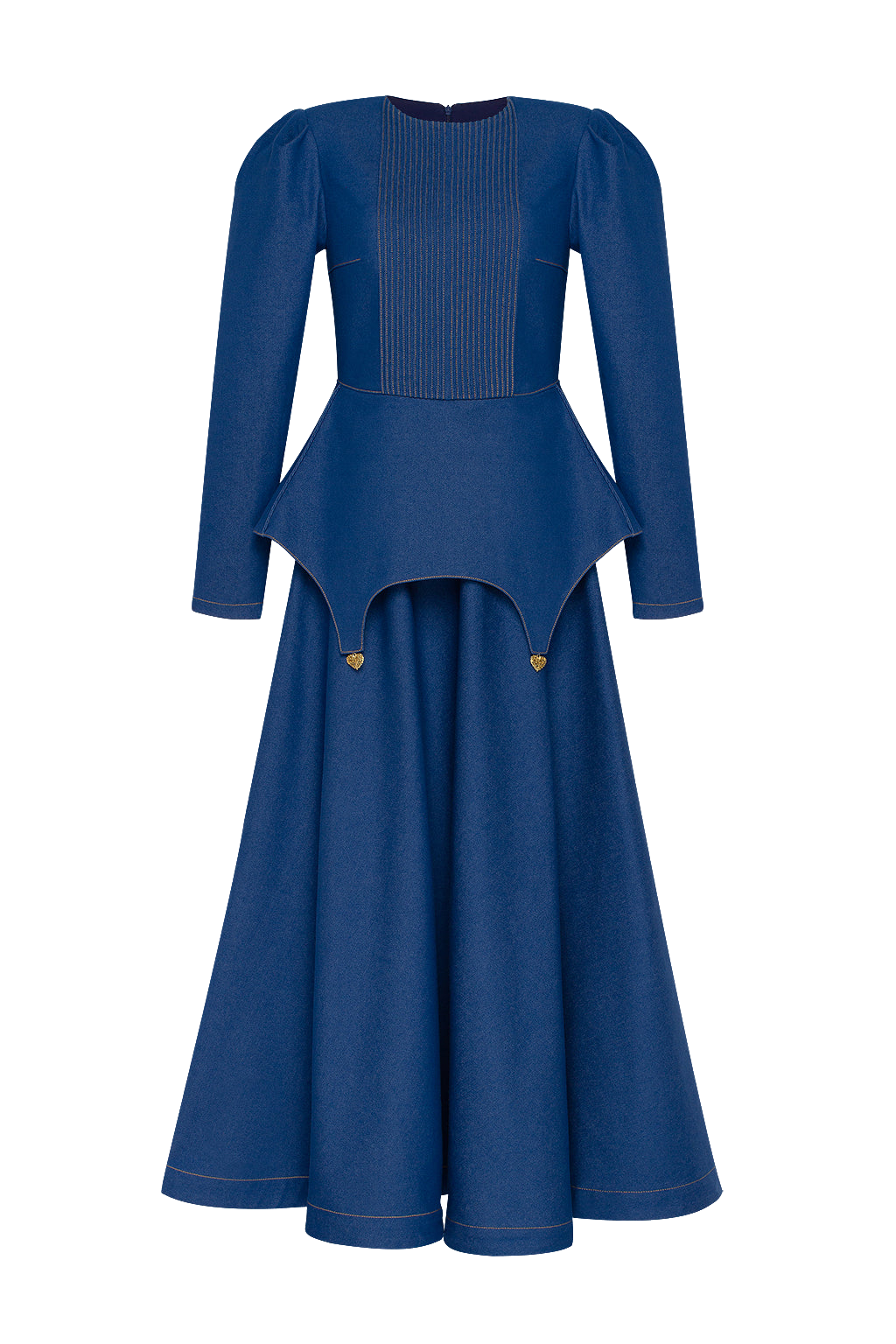 Shop Guranda Denim Dress With Bascque Maxi