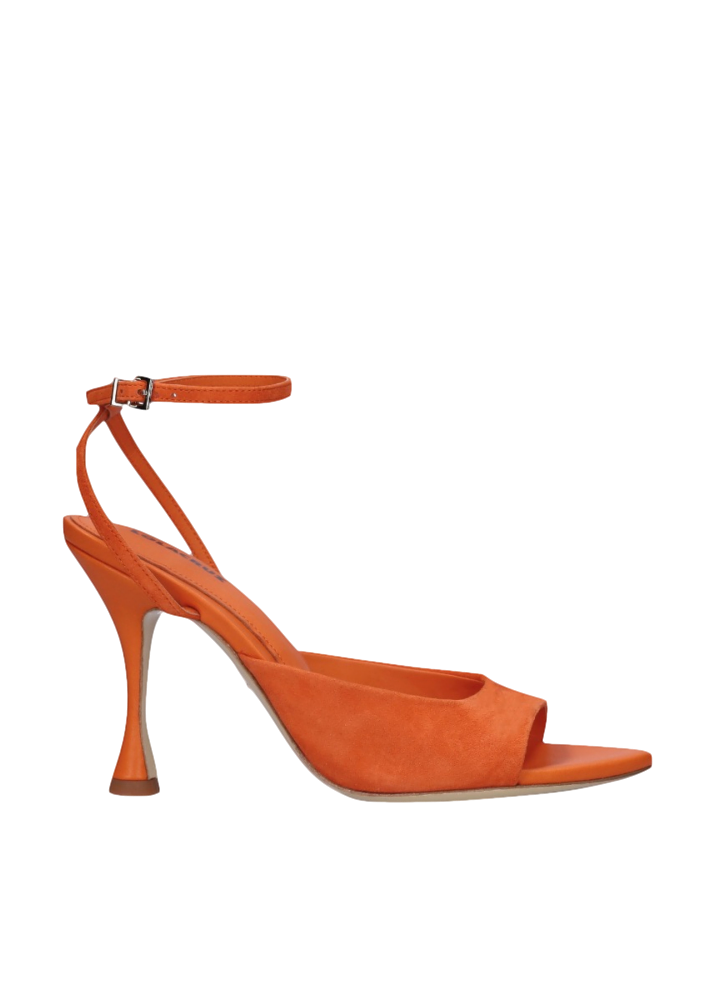 orange Slingback heels, mango