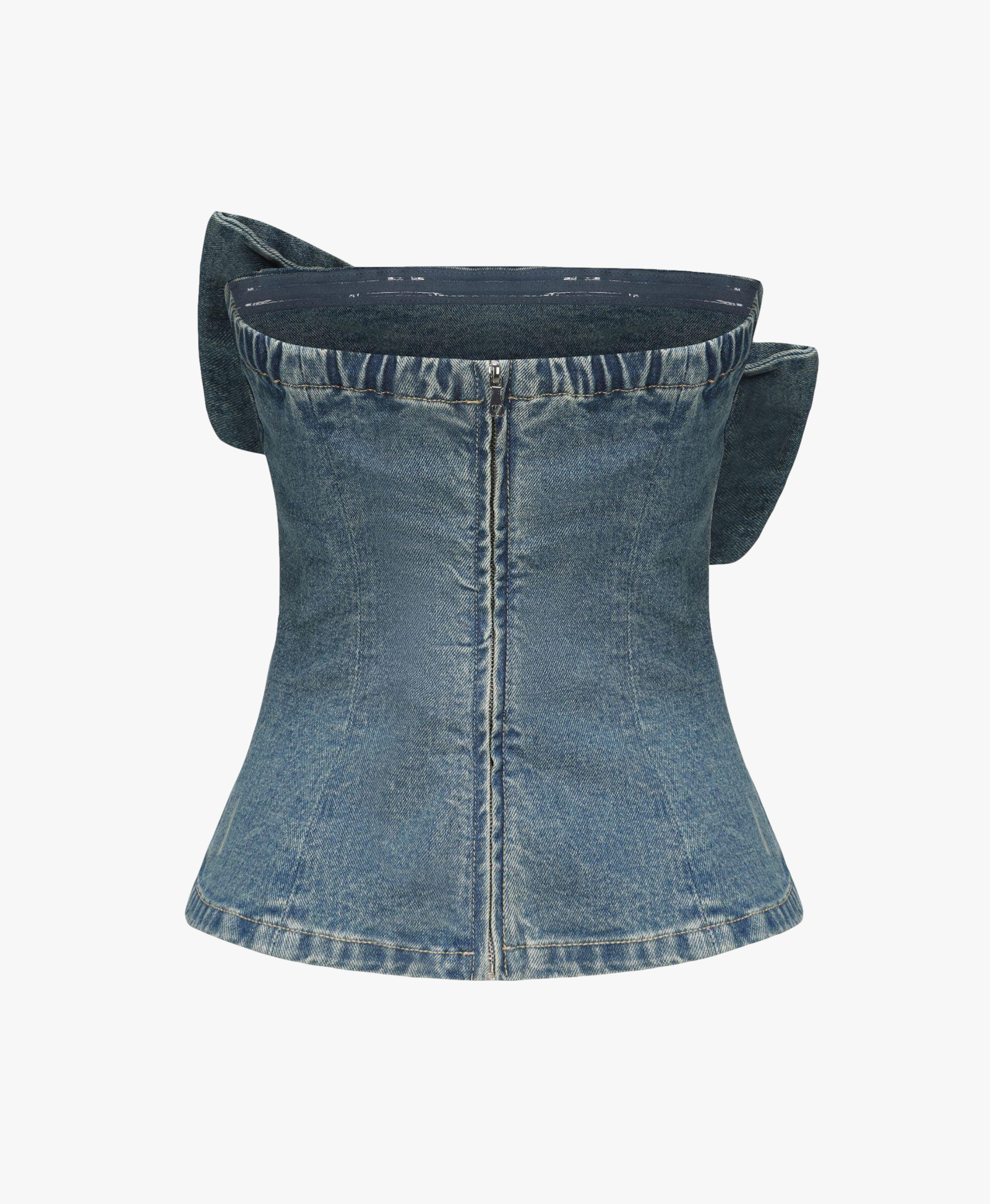 Kate Denim Tube Top in Blue made by Nana Jacqueline
