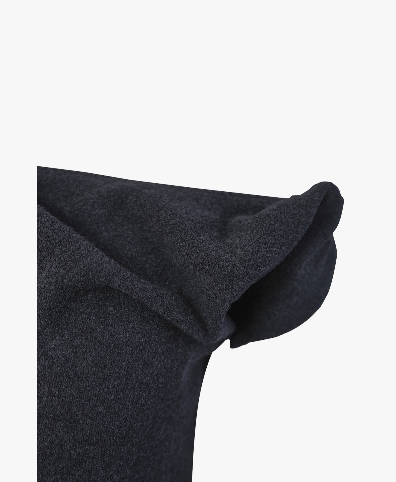 FLEECE ASYMMETRICAL STRUCTURED KNITTED WOOL DRESS made by YIBRI