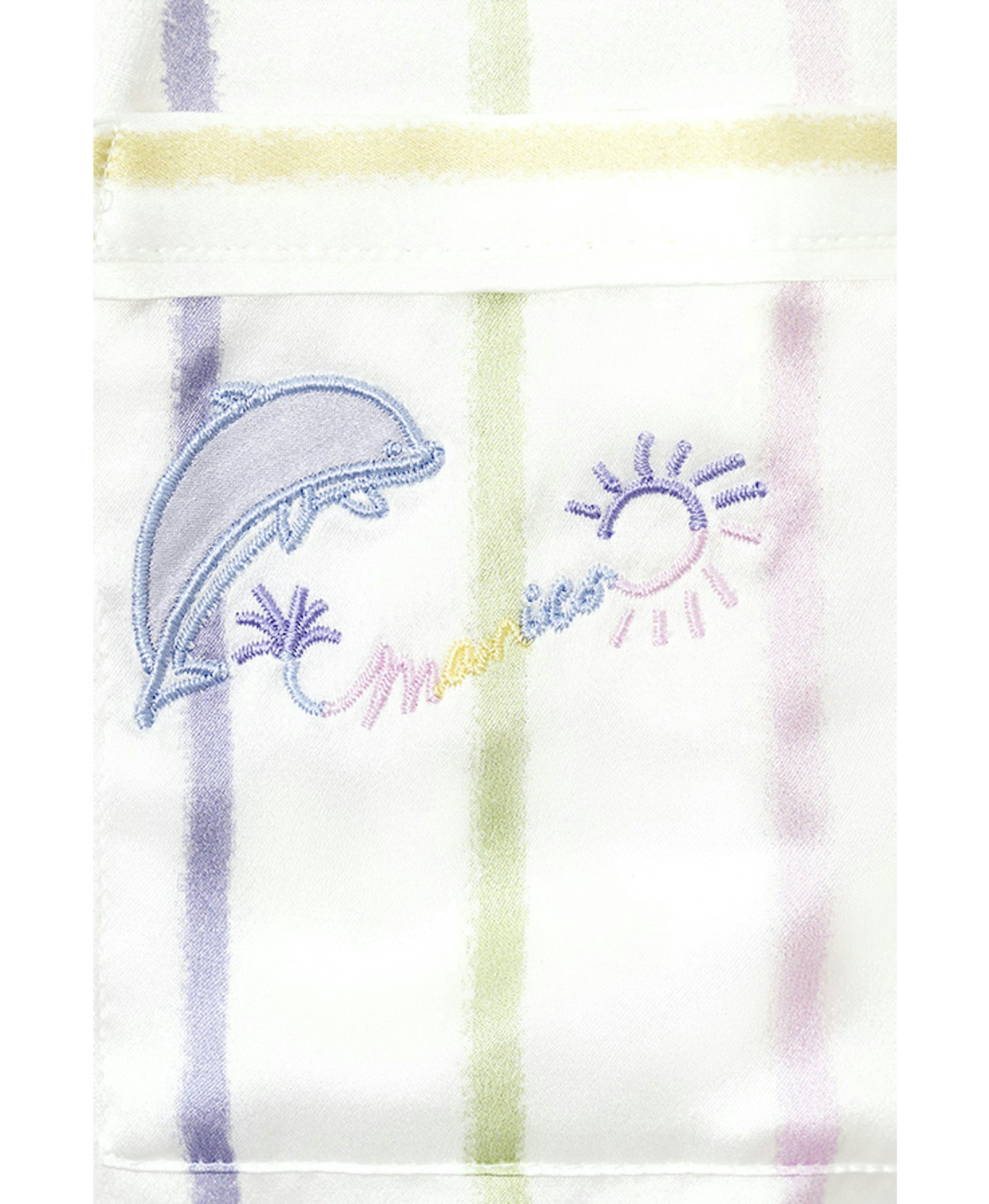 Ocean Stripe Kid's Silk Pajama Set made by MANITO