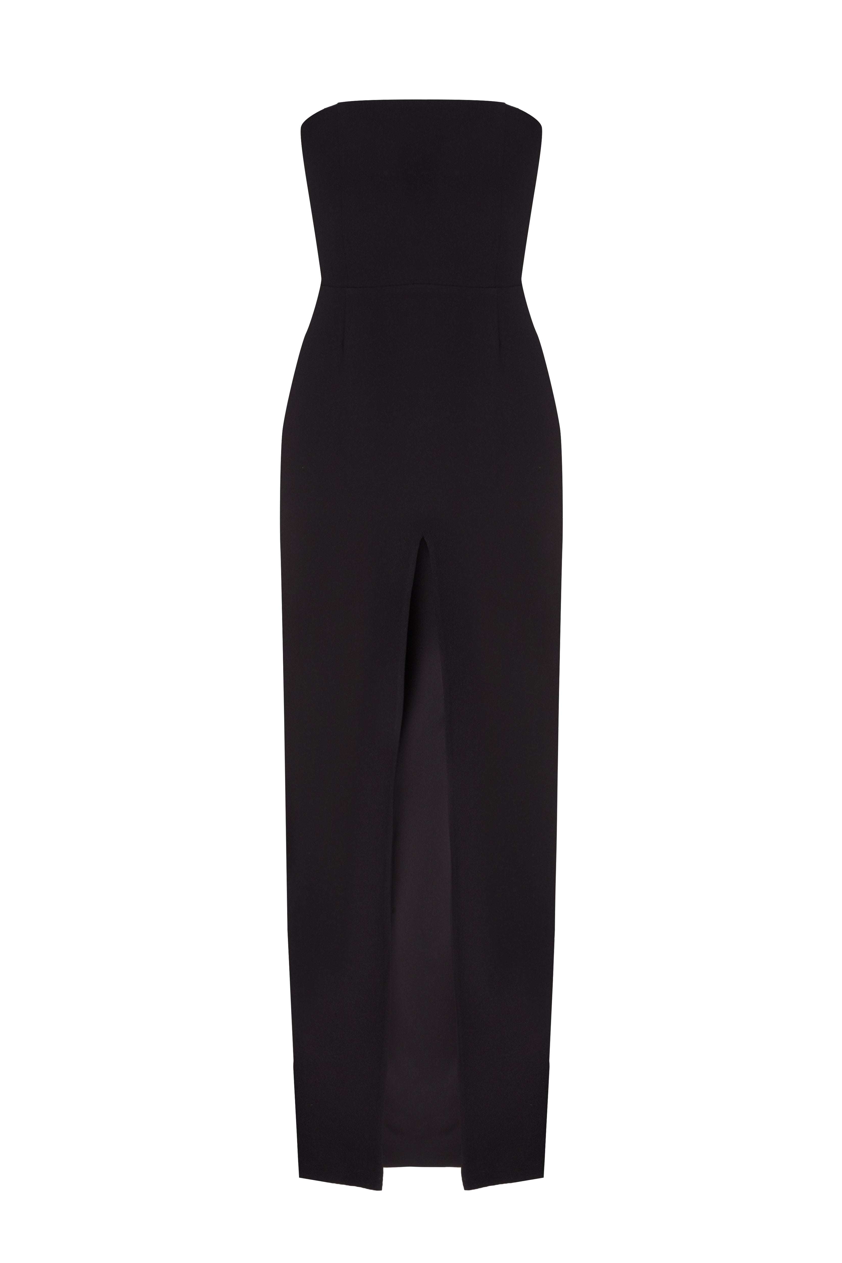 Balykina Maxi Dress With A Cut Black