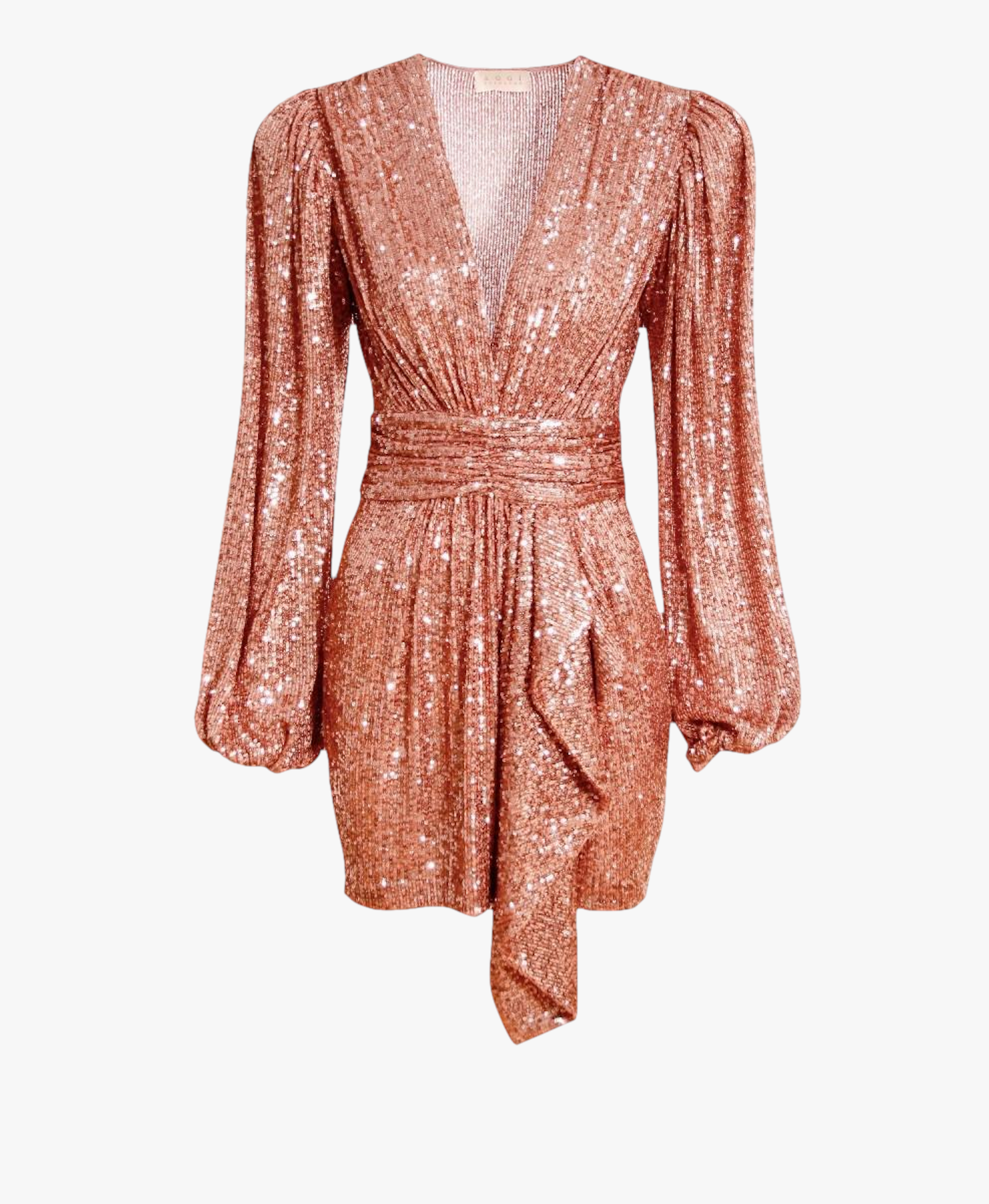 Dress Anastasia Apricot Brandy in Brown made by HALEWSKI