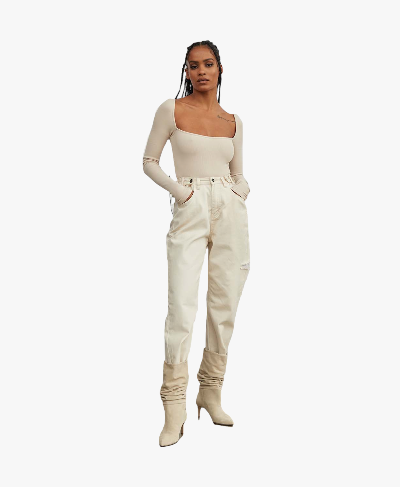Bambi Bodysuit in Beige made by Atoir