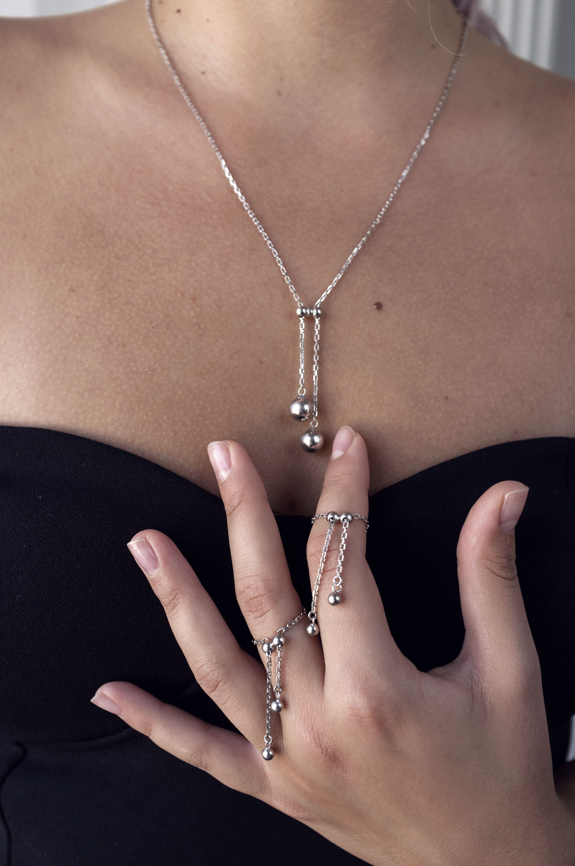 Shop Orxata Jewelry Barcelona Transformer Necklace In Silver