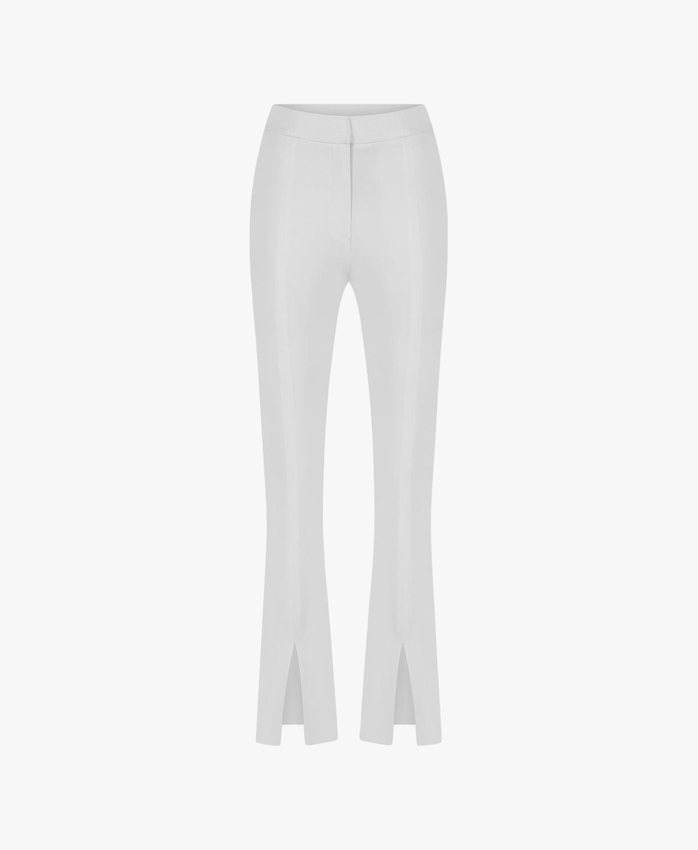 CANIS-TROUSERS WITH FRONT SLIT IN WHITE image #0