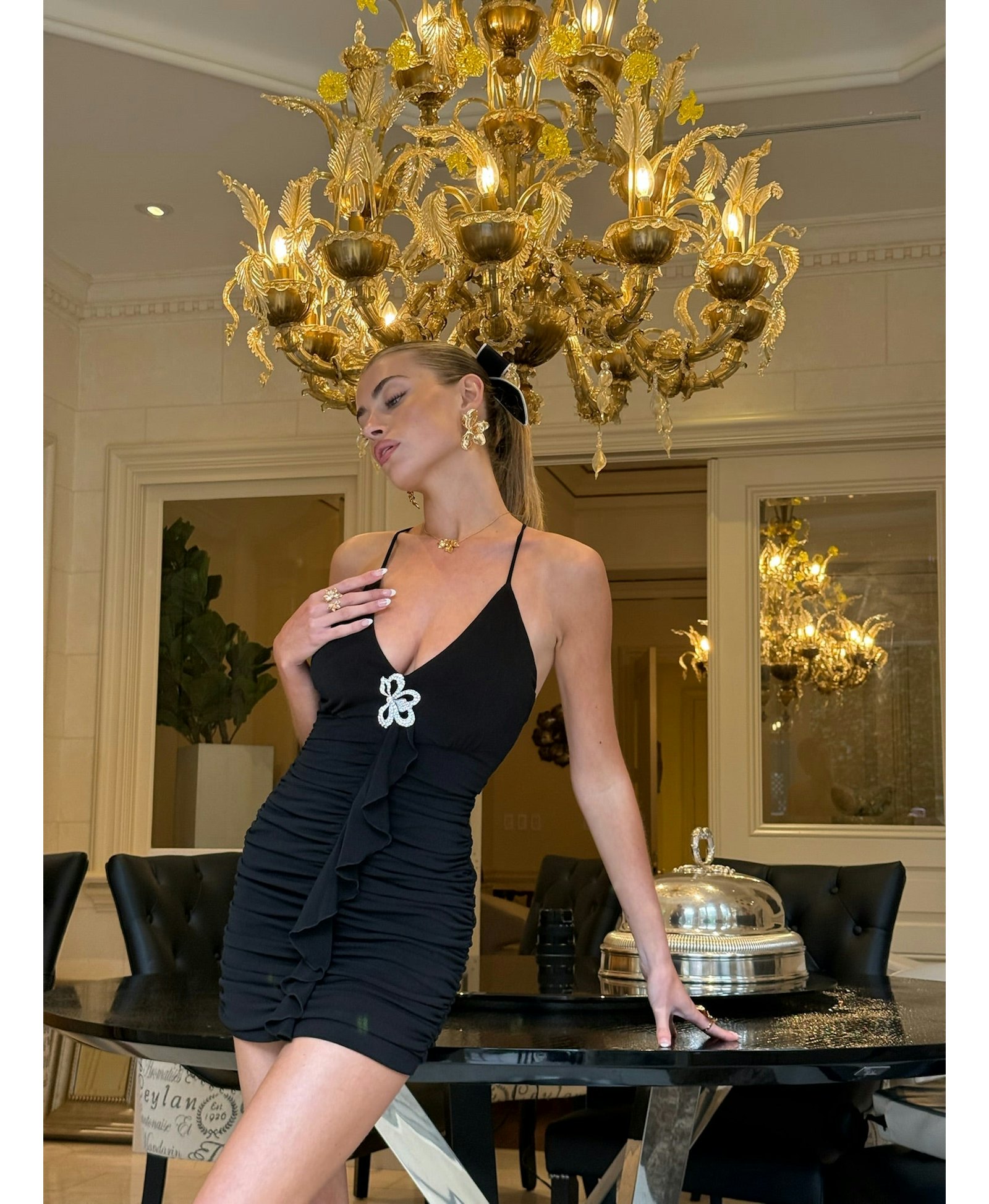 Violet Dress (Black) made by Nana Jacqueline