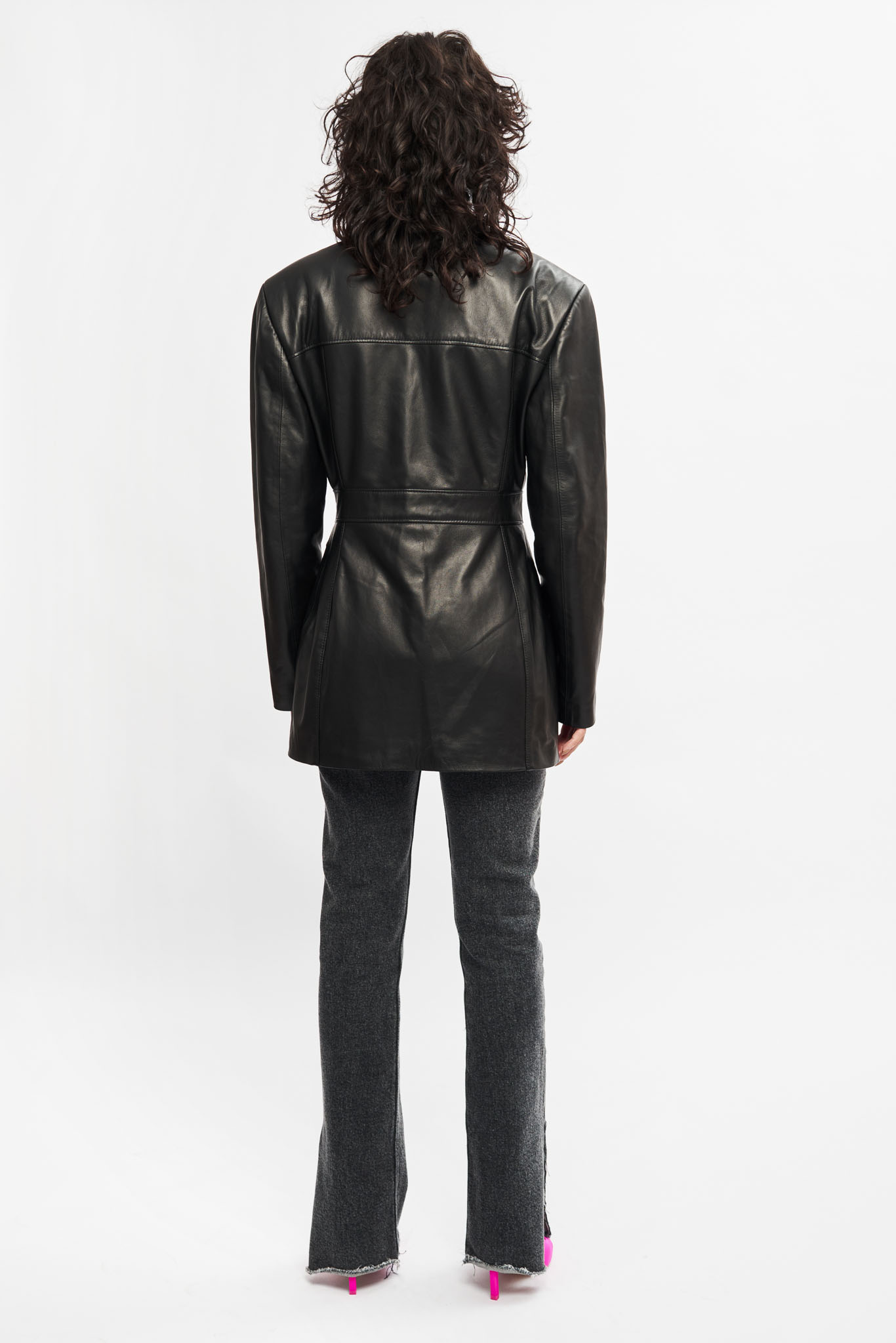 Shop Benu Studio Leather Jacket