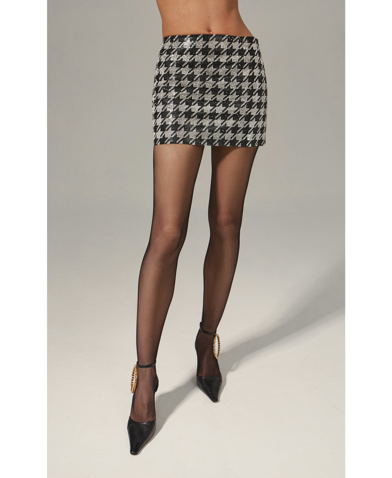 GIZELE SKIRT PIED-DE-POULE made by NUÉ