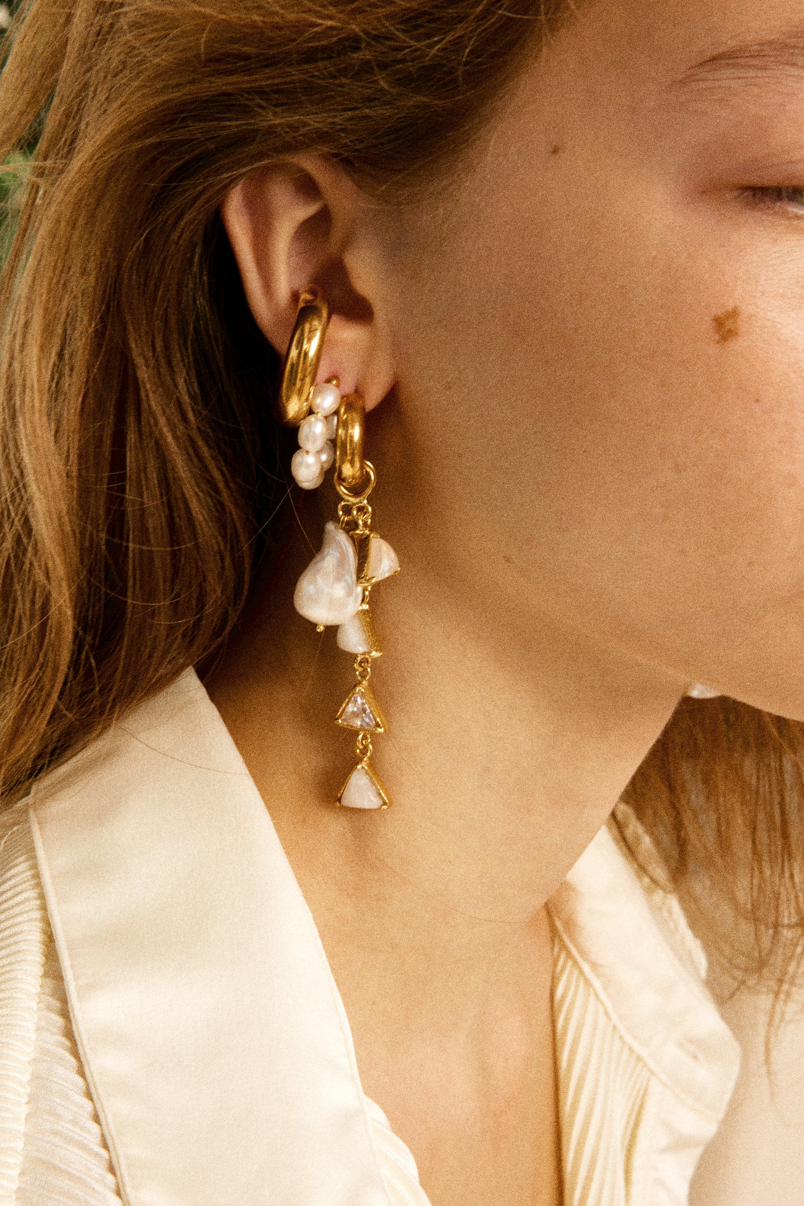 Shop Christie Nicolaides Nicoleta Earrings White