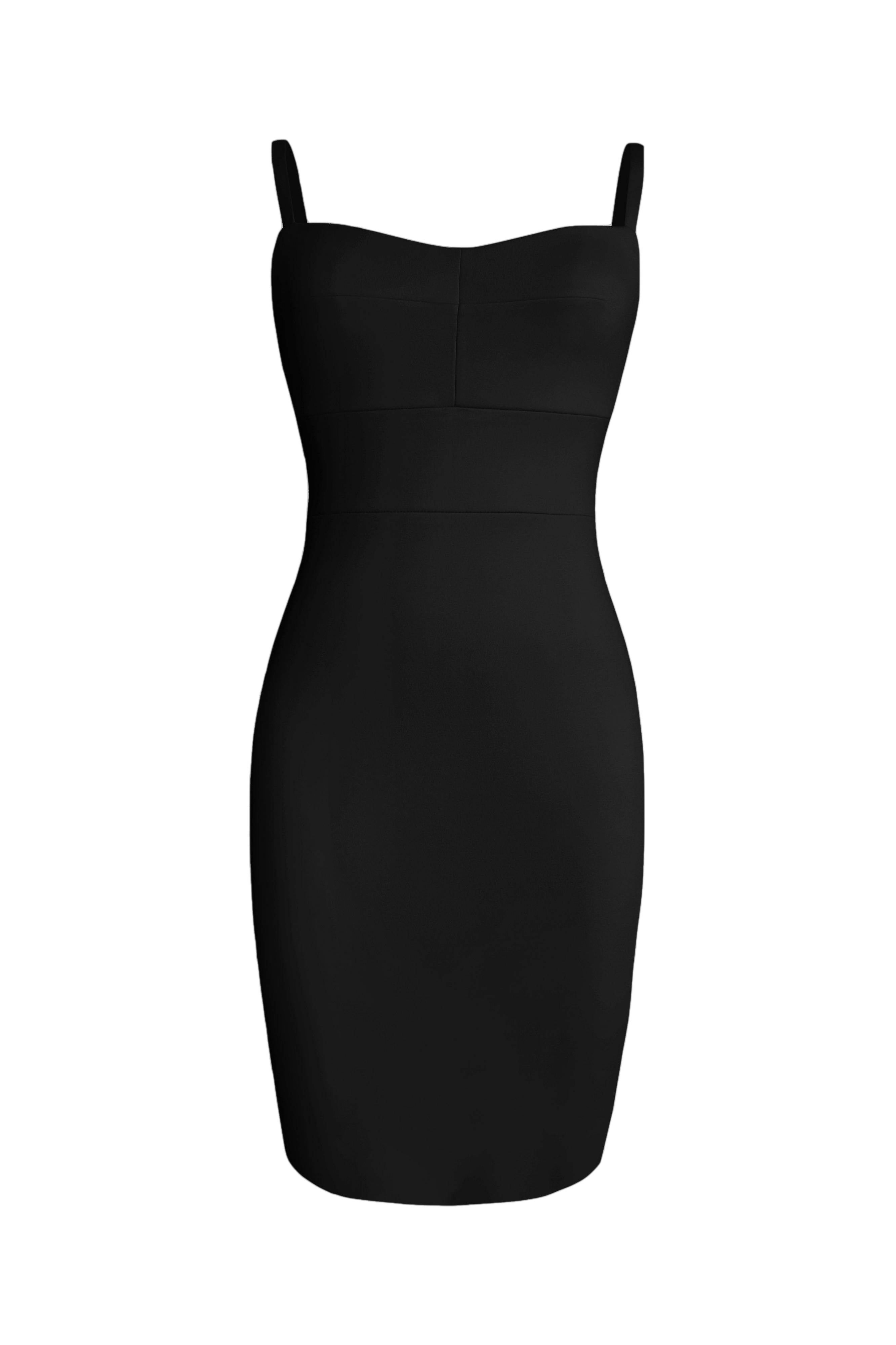 L’momo Bodycon Dress With Shoulder Straps In Black