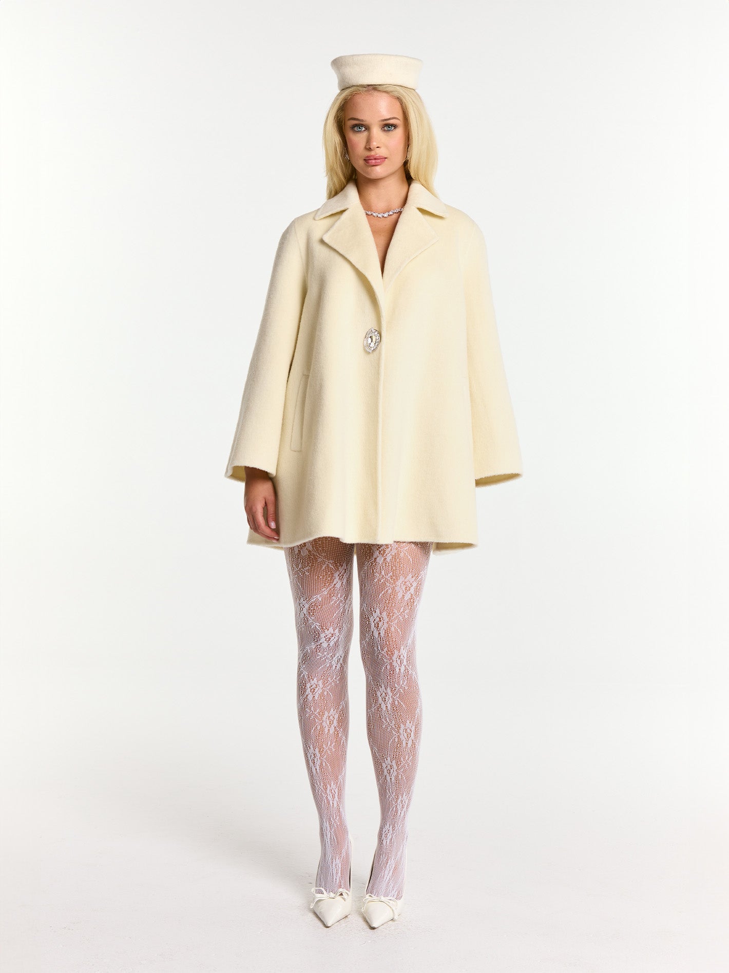 Shop Nana Jacqueline Olivia Coat In White