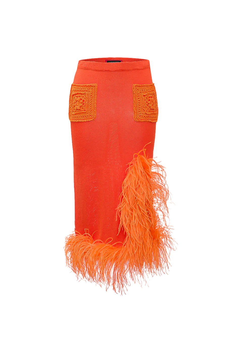 Shop Andreeva Orange Knit Skirt