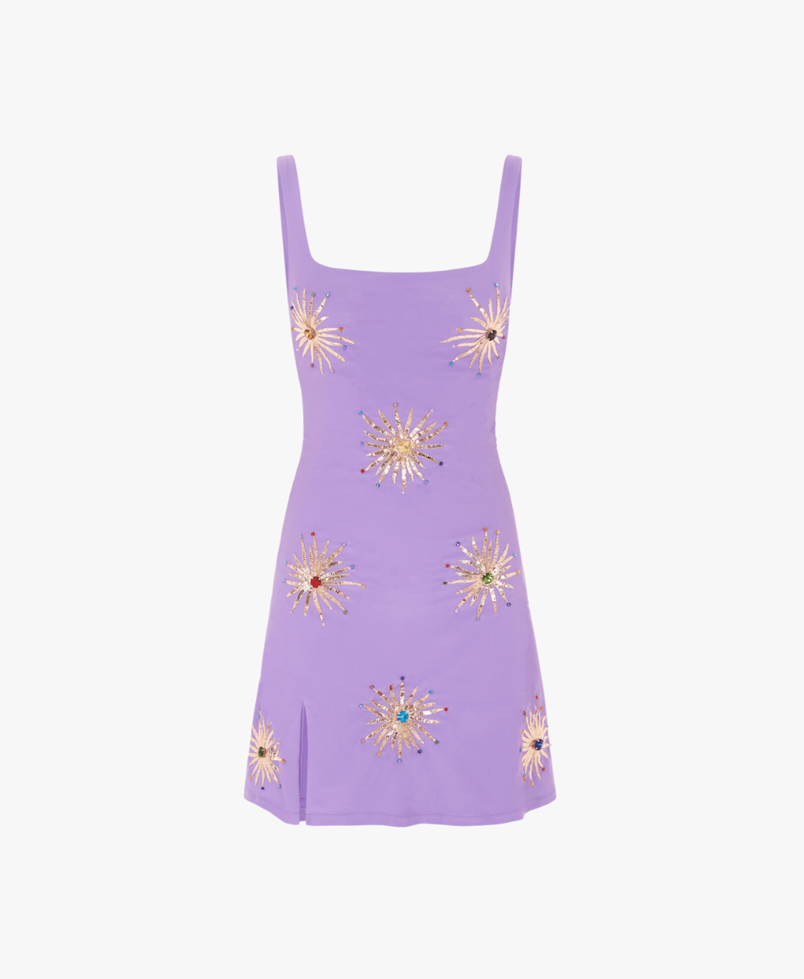 Iris Crystal Hand Embroidered Lilac Party Dress made by Oceanus Swimwear