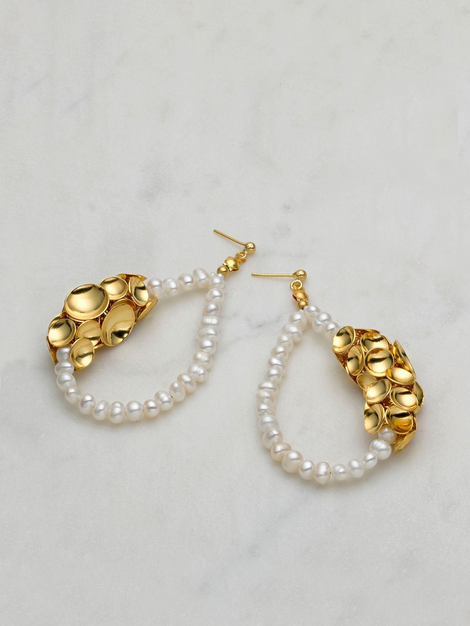 Shop Eva Remenyi Giséle Chandelier Earrings In Gold