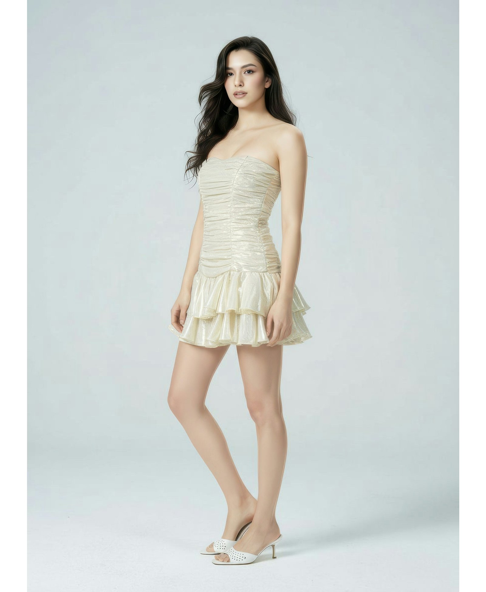 Sofie Gold Mini Dress made by Nana Jacqueline