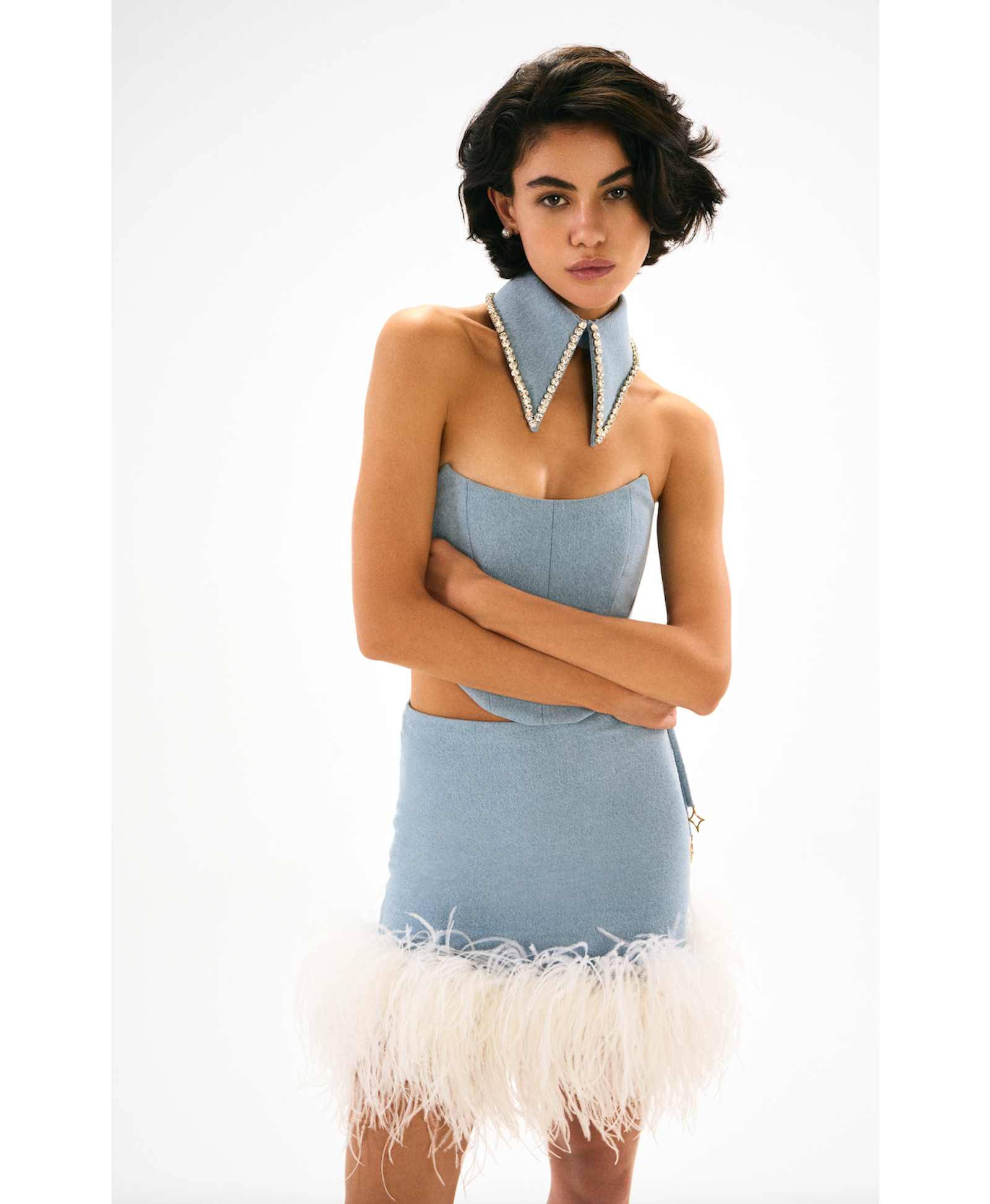 Denim Corset Top made by ONORI