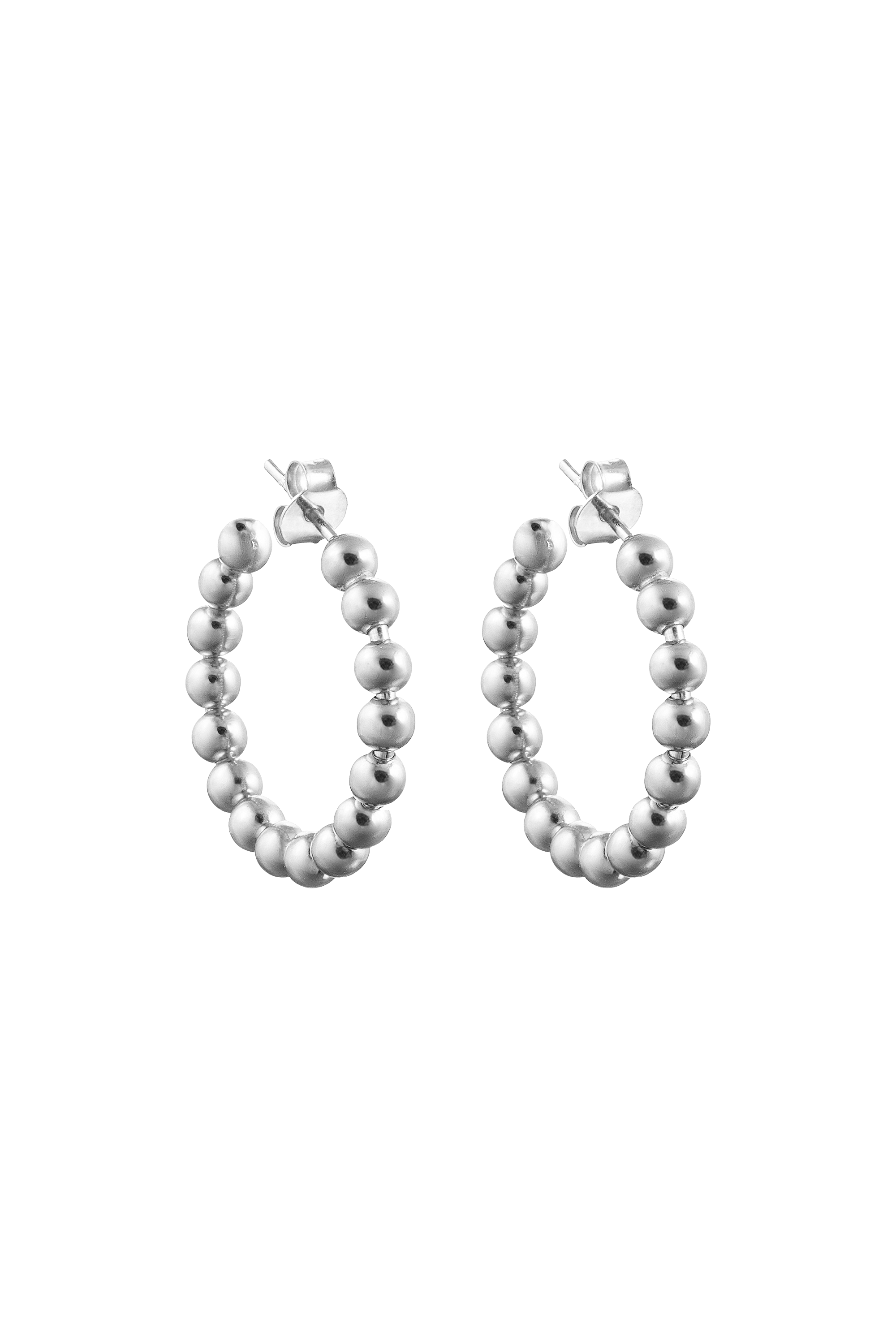 Shop Orxata Jewelry Bola's Earrings In Silver