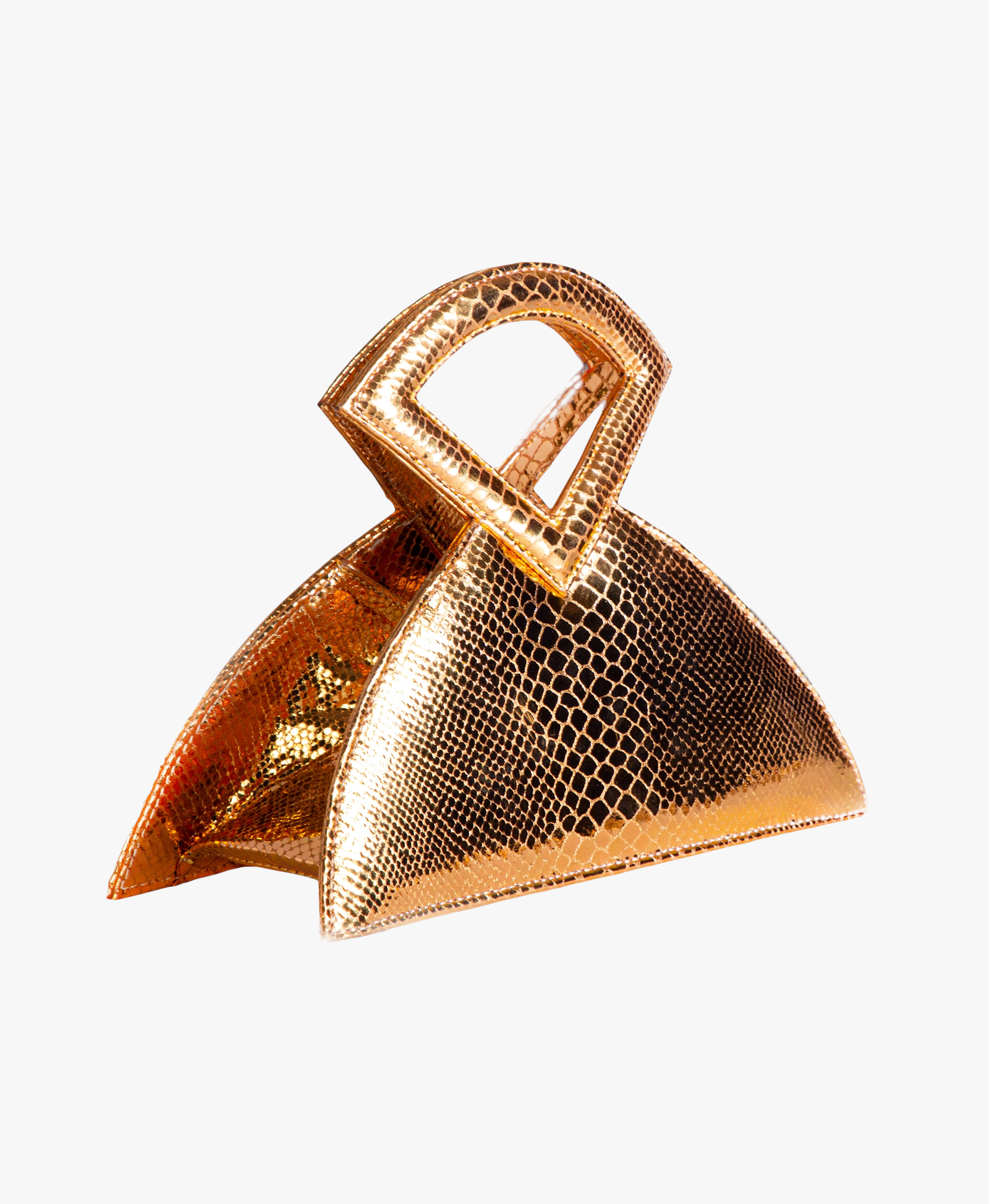 Farha - Yellow Gold - Triangular Top Handle made by ALIEL