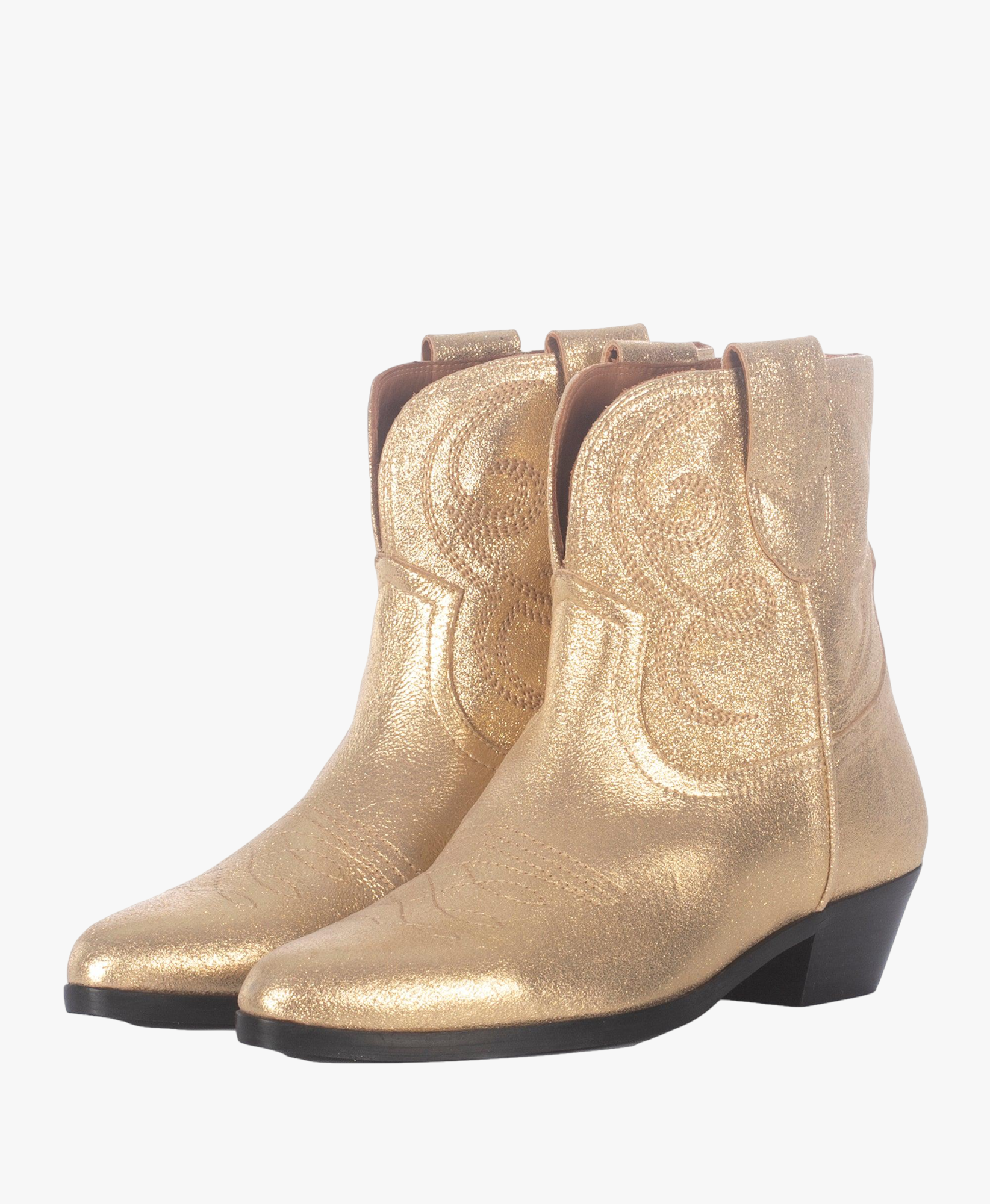 span Fakultet acceptere Buy Puja Metallic Gold Ankle Boots by Toral - Boots | Seezona