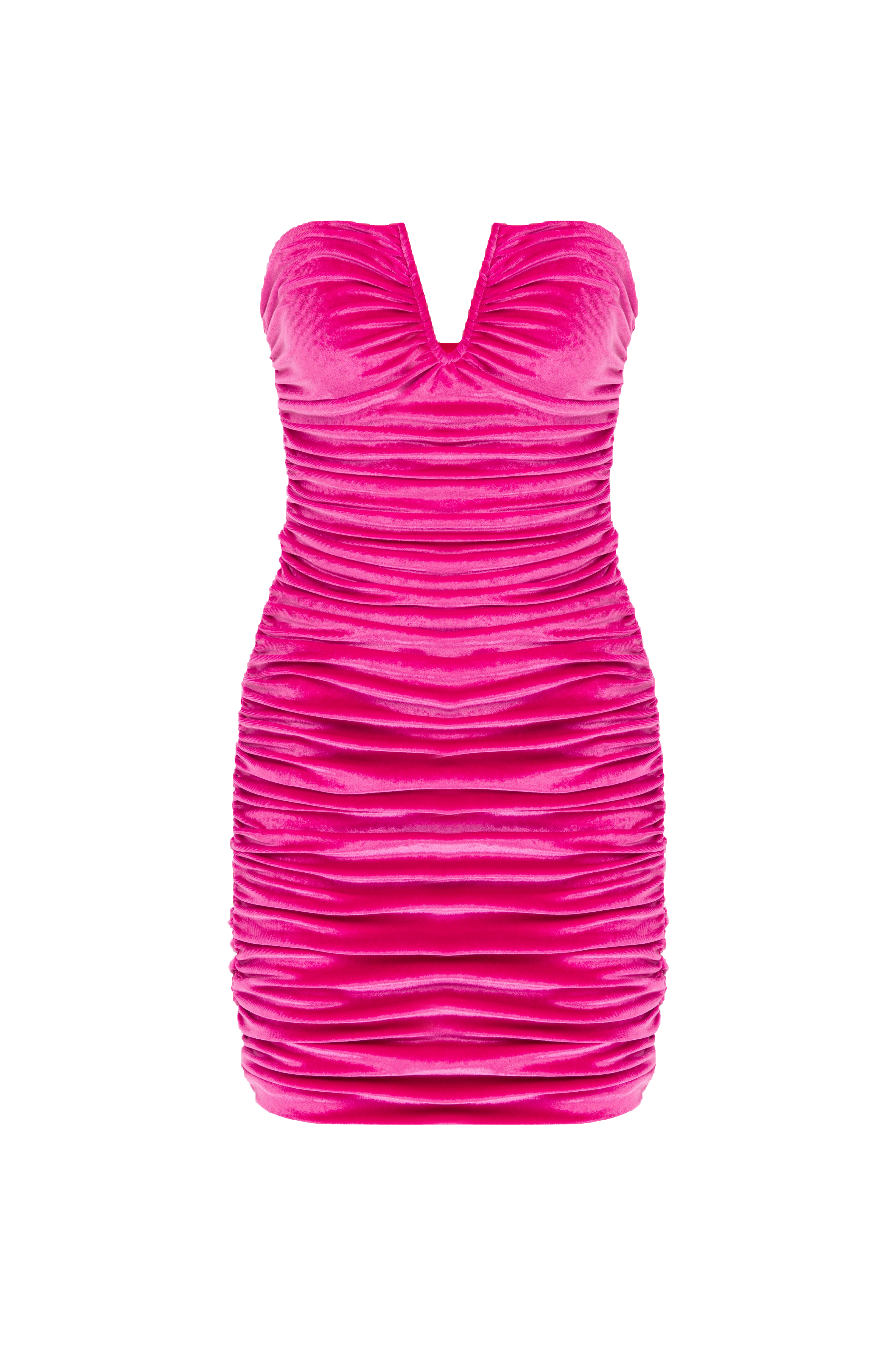 Nazli Ceren Luce Velvet Mini Dress In Pink