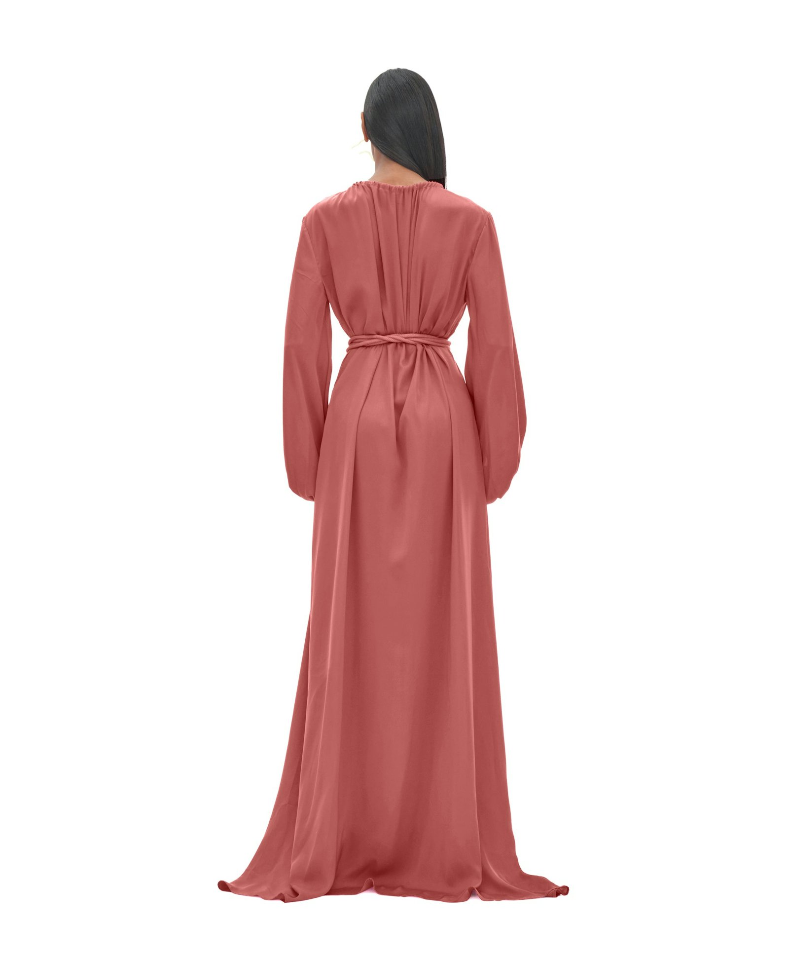 NEEMA DUSTY APRICOT ROBE made by Andrea Iyamah