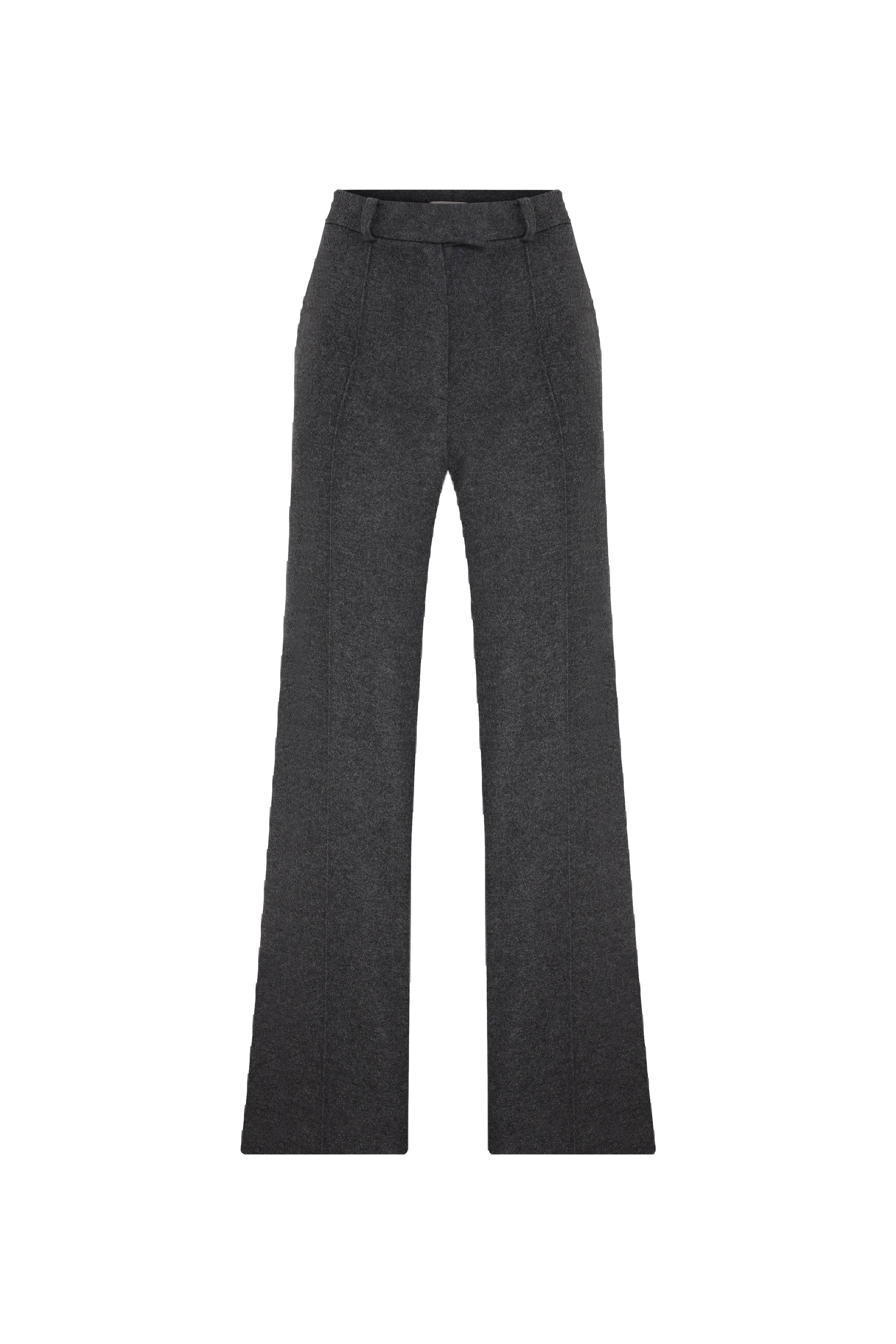 Nazli Ceren Millie Wool Trousers In Antracite In Grey