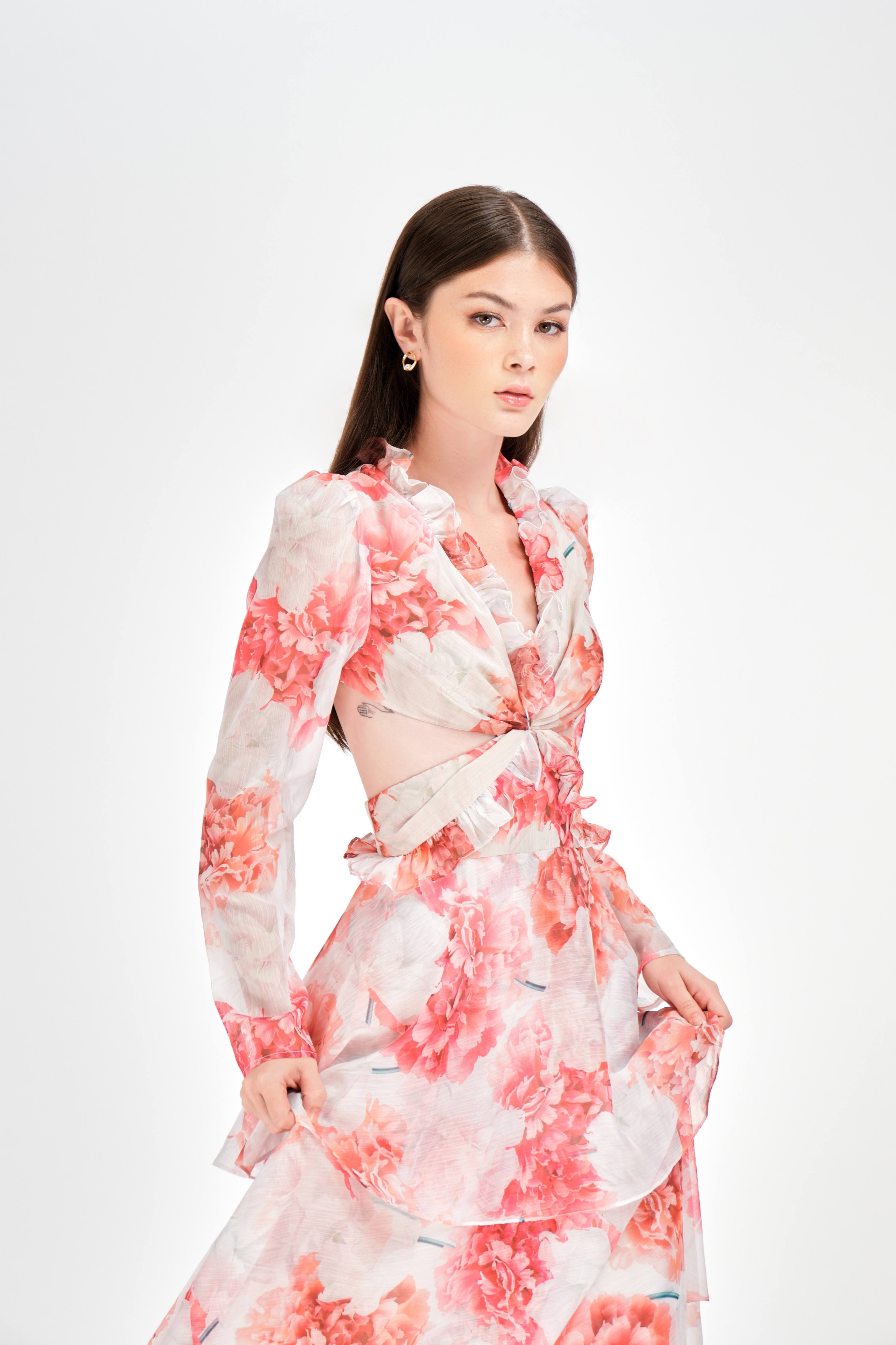 JUSTIN TONG | Rosa Maxi Dress | Women's Pink Maxi dresses