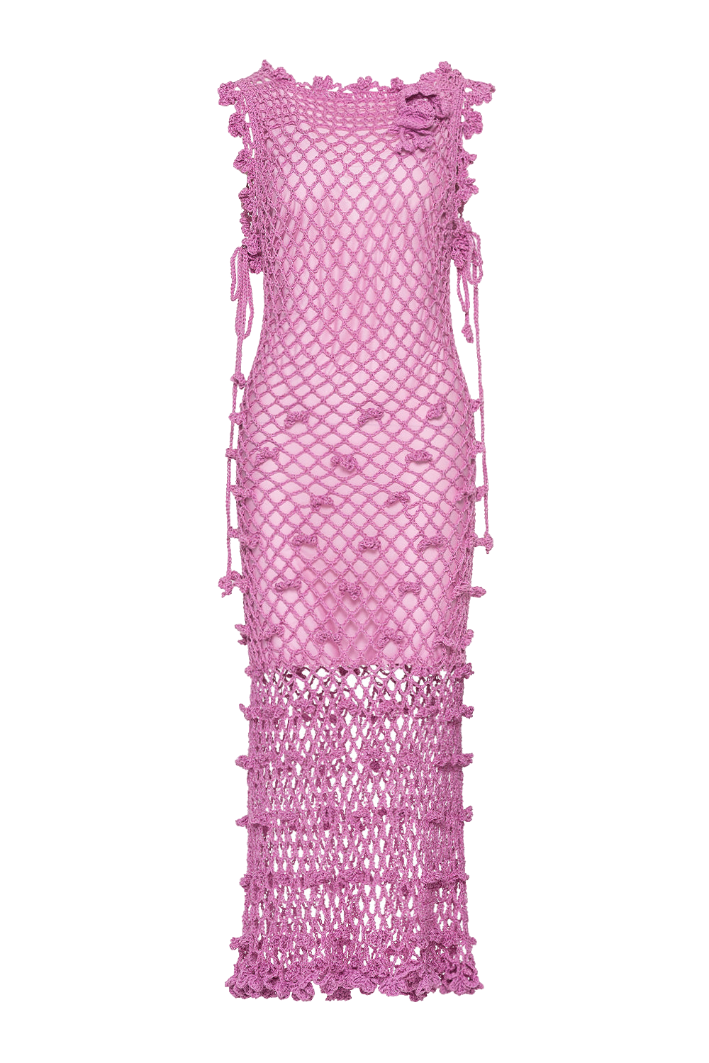 Shop Andreeva Sofia Handmade Knit Dress In Pink