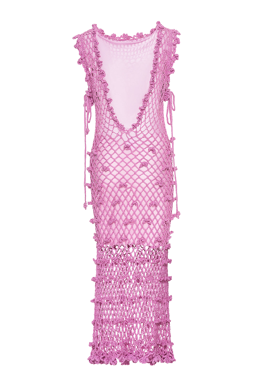 Shop Andreeva Sofia Handmade Knit Dress In Pink