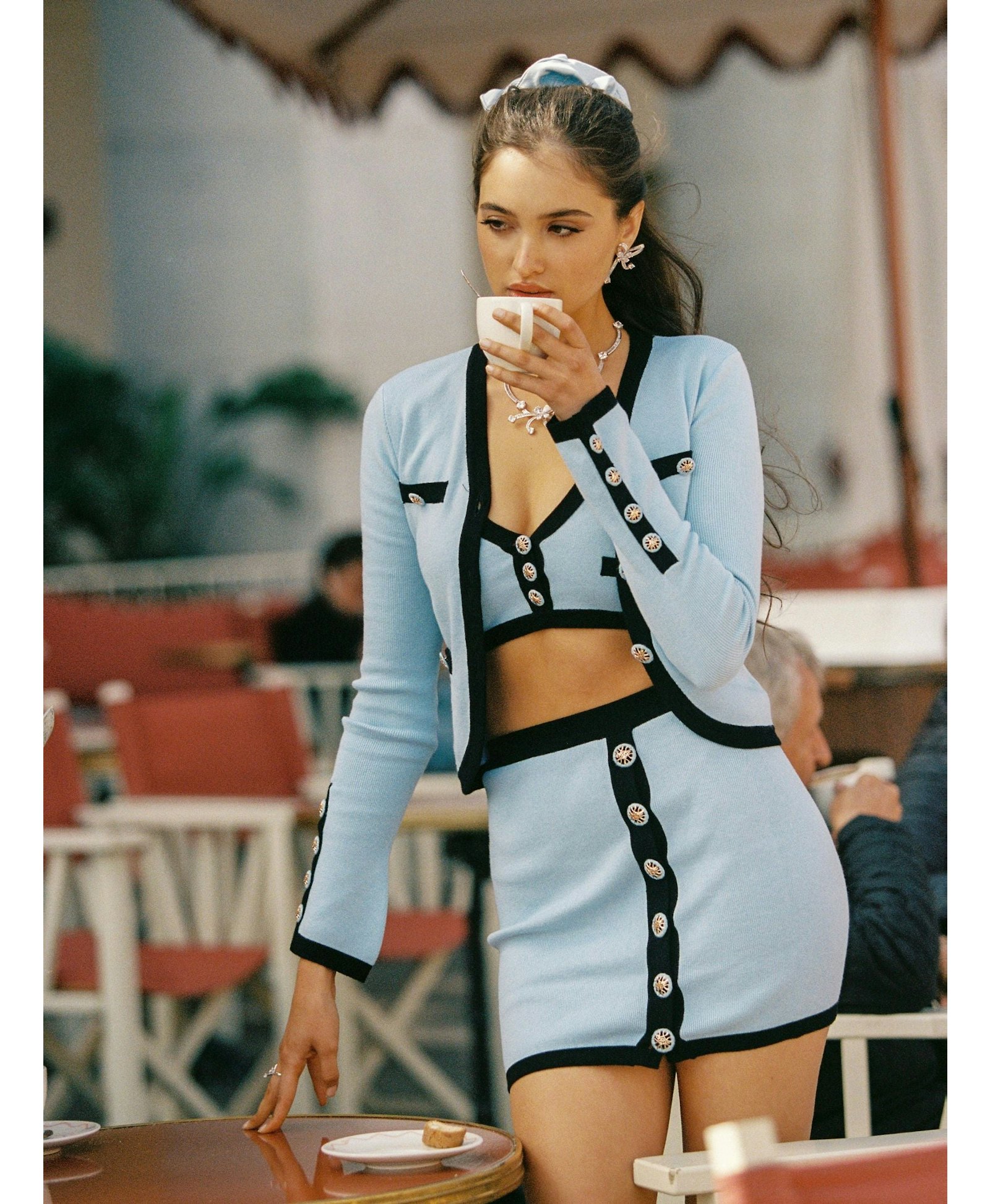 Matilda Knit Set (Blue) in Blue made by Nana Jacqueline