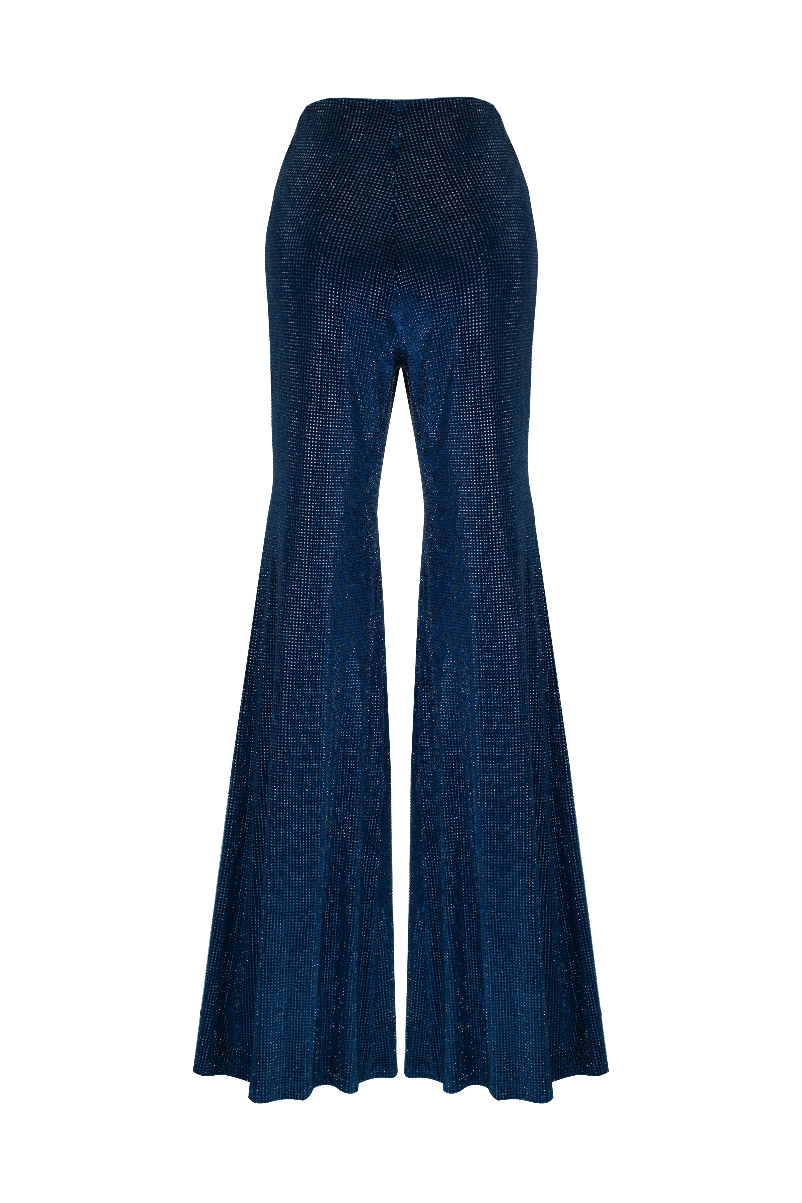 Shop Santa Brands Velvet Flared Pants In Blue