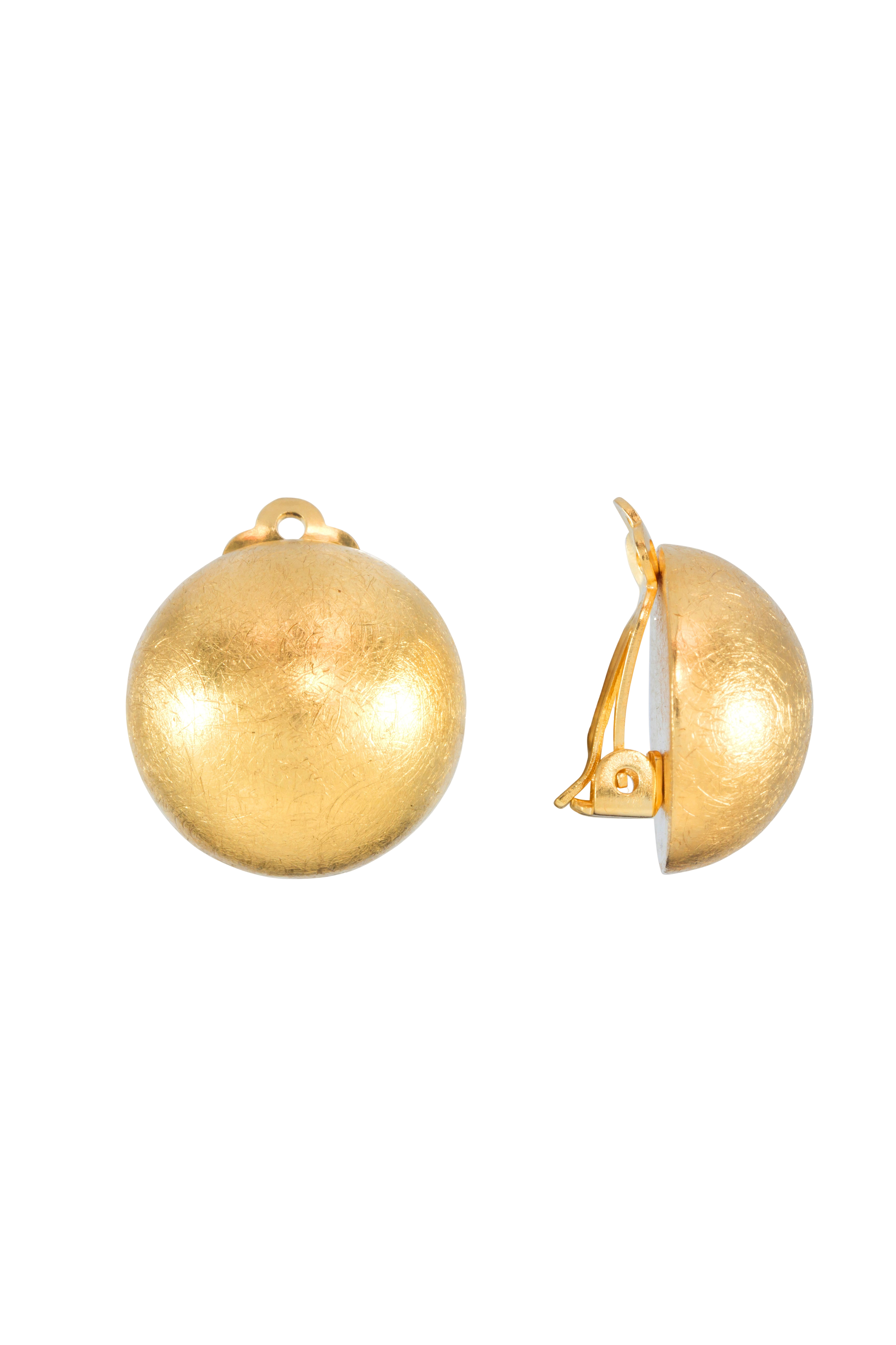 Sunday Stephens Frosted Globe Earrings Gold